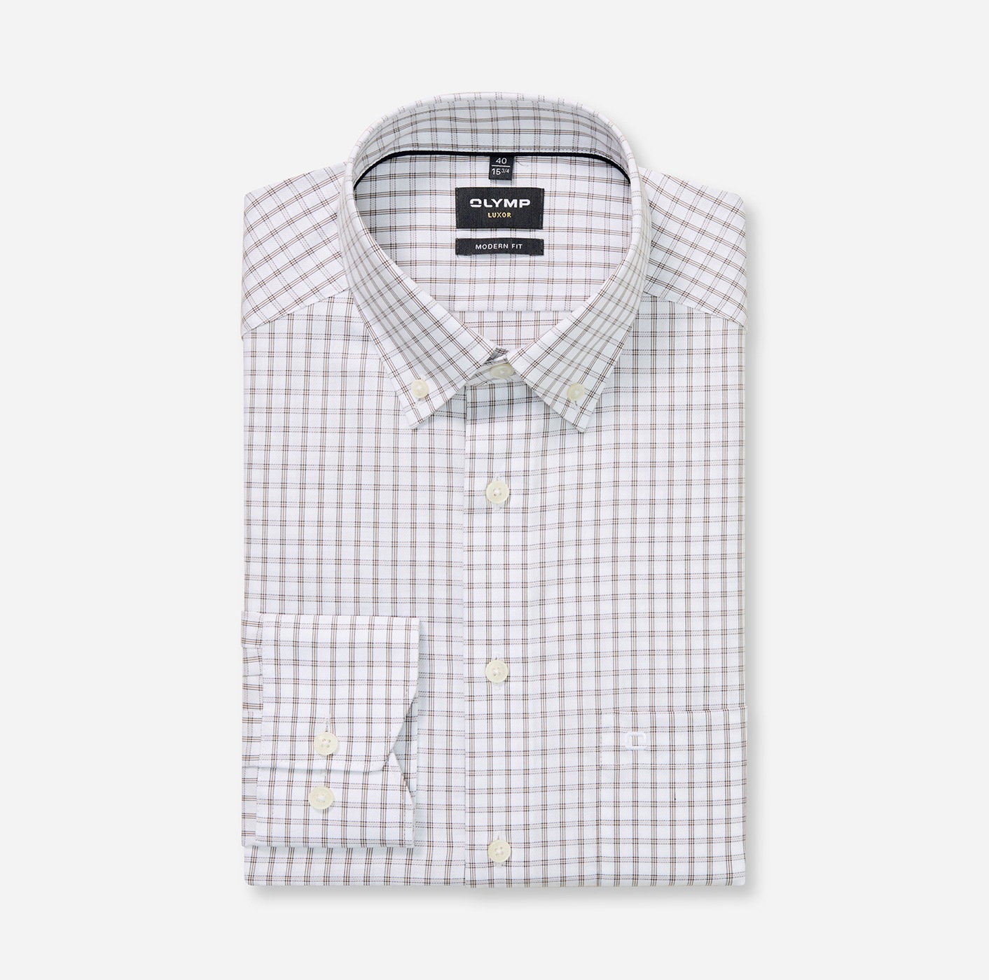 OLYMP Langarmhemd »Luxor« Businesshemd, modern fit, Button-down-Kragen