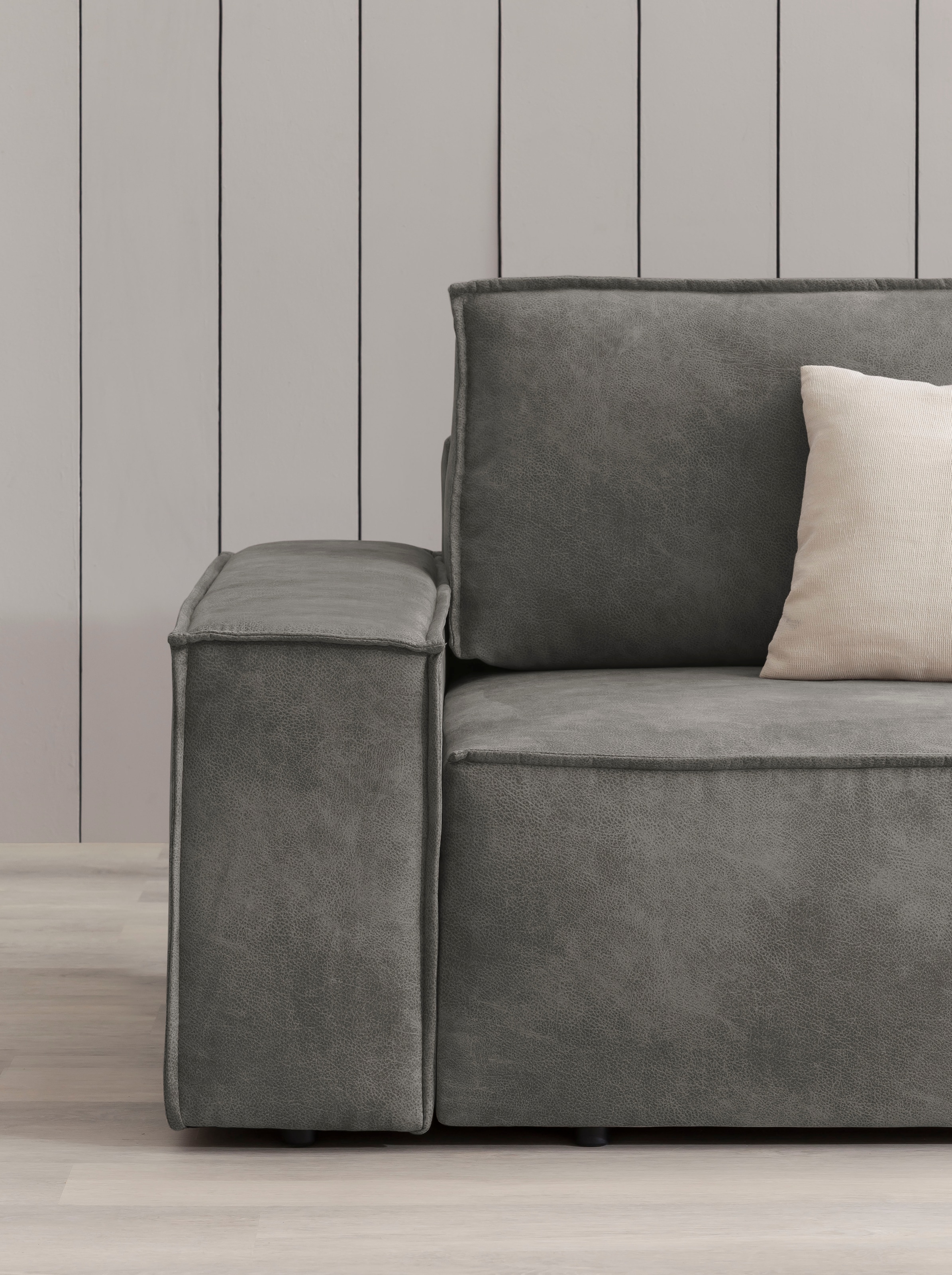 OTTO home Sessel »SHERWOOD Vintage Lederoptik Sessel-Set« Loveseat und Hocker im Set, passend zur Polster-Serie SHERWOOD