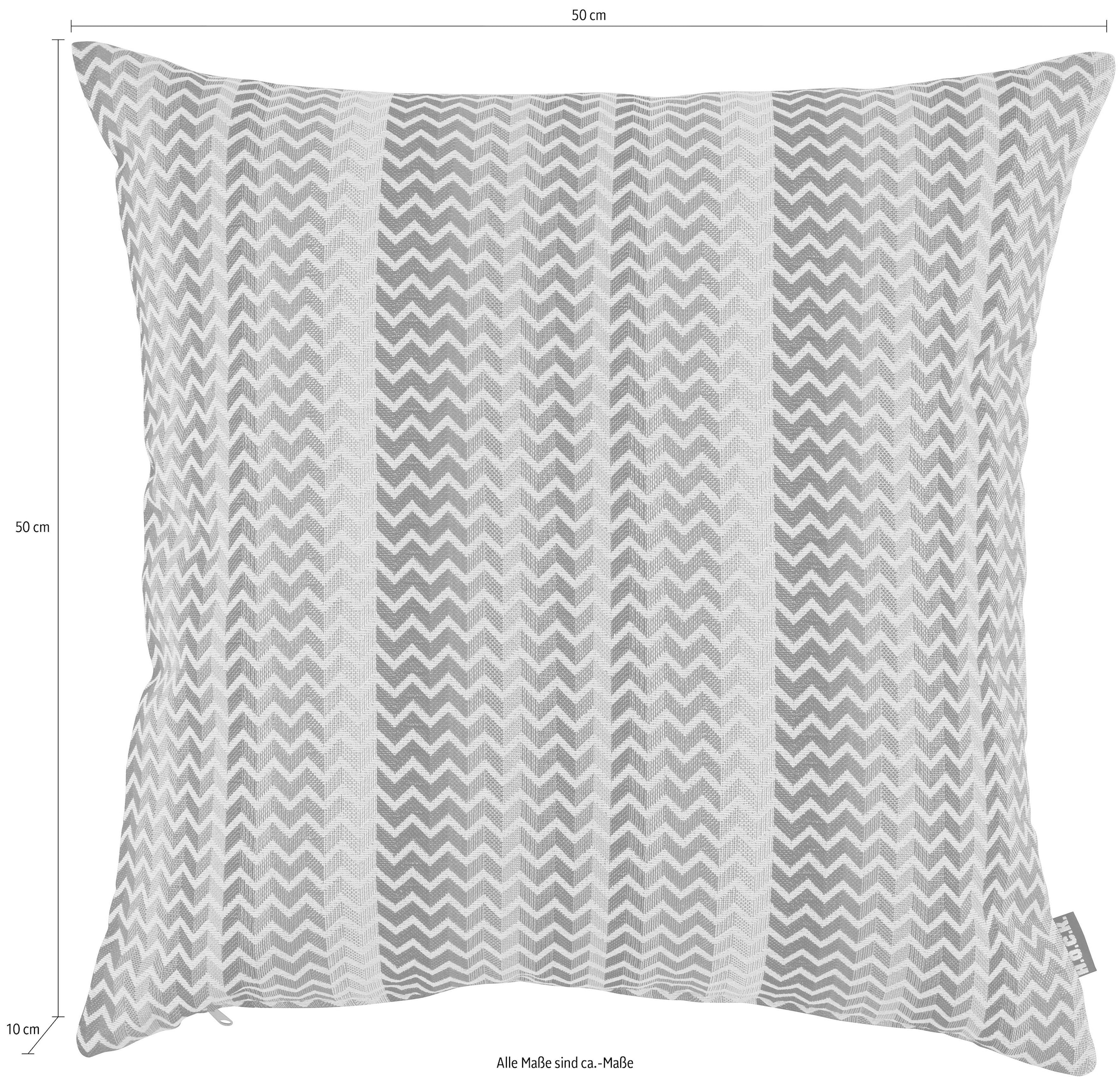 H.O.C.K. Dekokissen »Kerem« mit Zackenmuster, Kissenhülle mit Füllung, 1 Stück