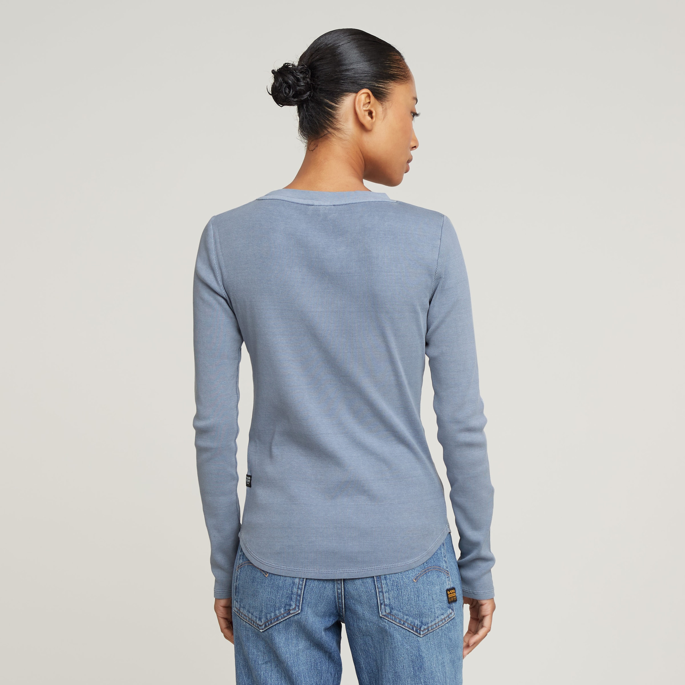 G-STAR Langarmshirt »Tops Overdyed slim«, im Overdyed-Look