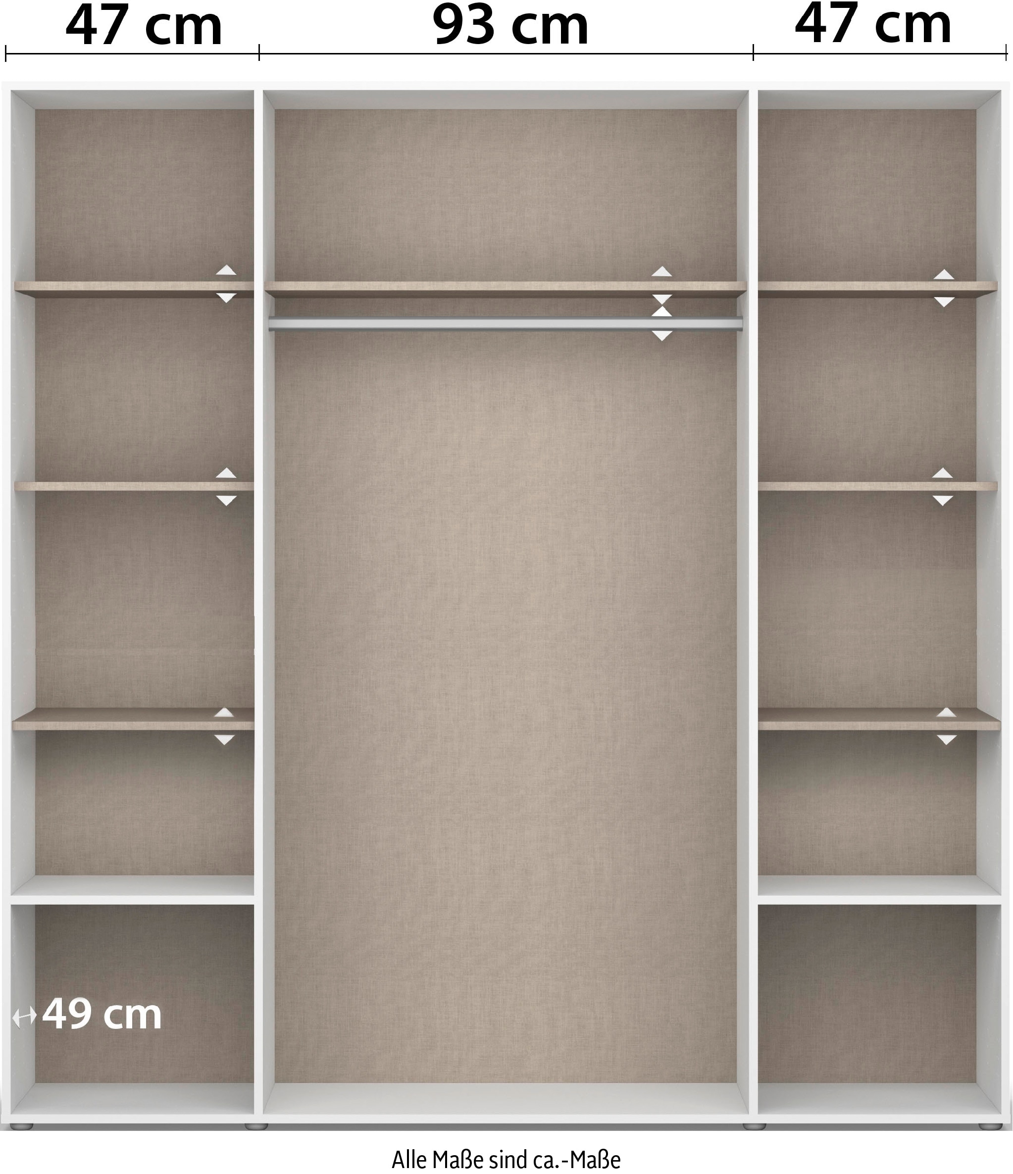 rauch Drehtürenschrank »Voyager, Kleiderschrank mit Außenschubkästen, Garderobe«, (in 3 verschiedenen Ausstattungen BASIC/CLASSIC/PREMIUM), Made in Germany