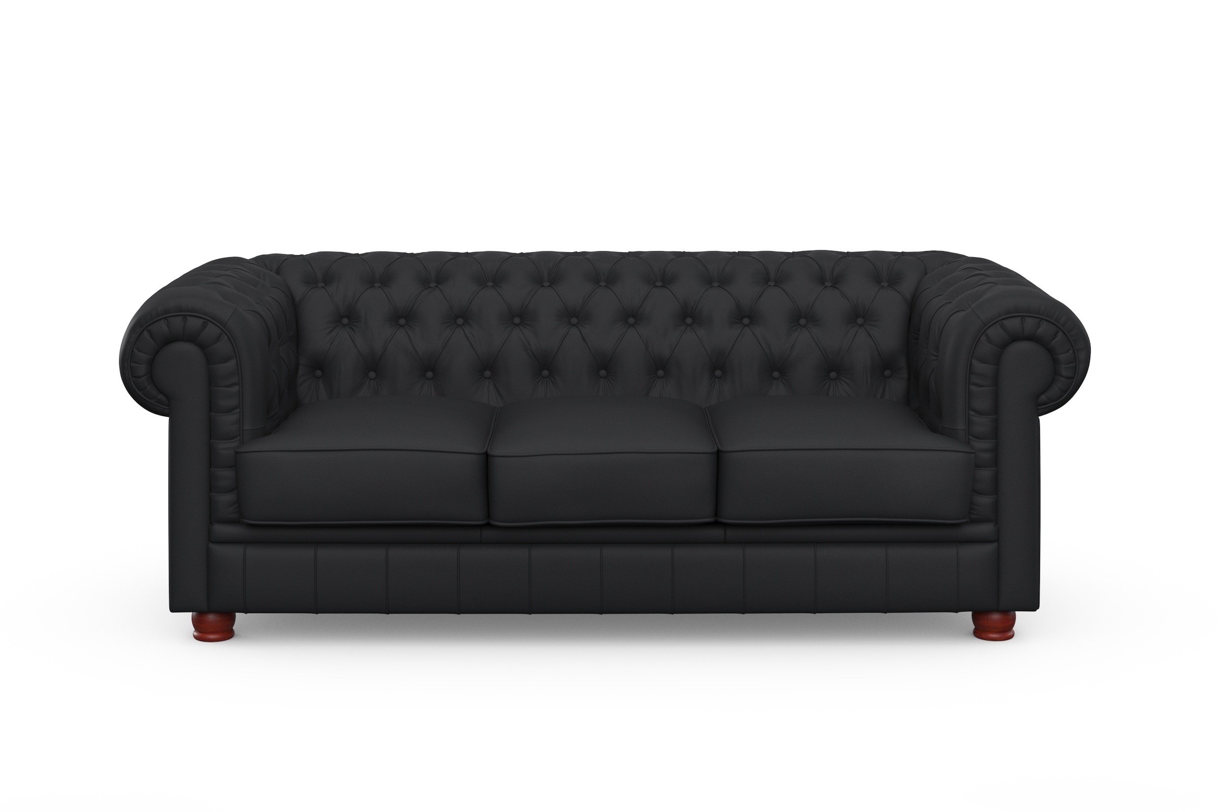 Max Winzer® Chesterfield-Sofa »Kent edel und bequem, tolle Detailverarbeitung, komfortable Armlehnen«, 3-Sitzer mit aufwendiger Knopfheftung, Breite 205 cm