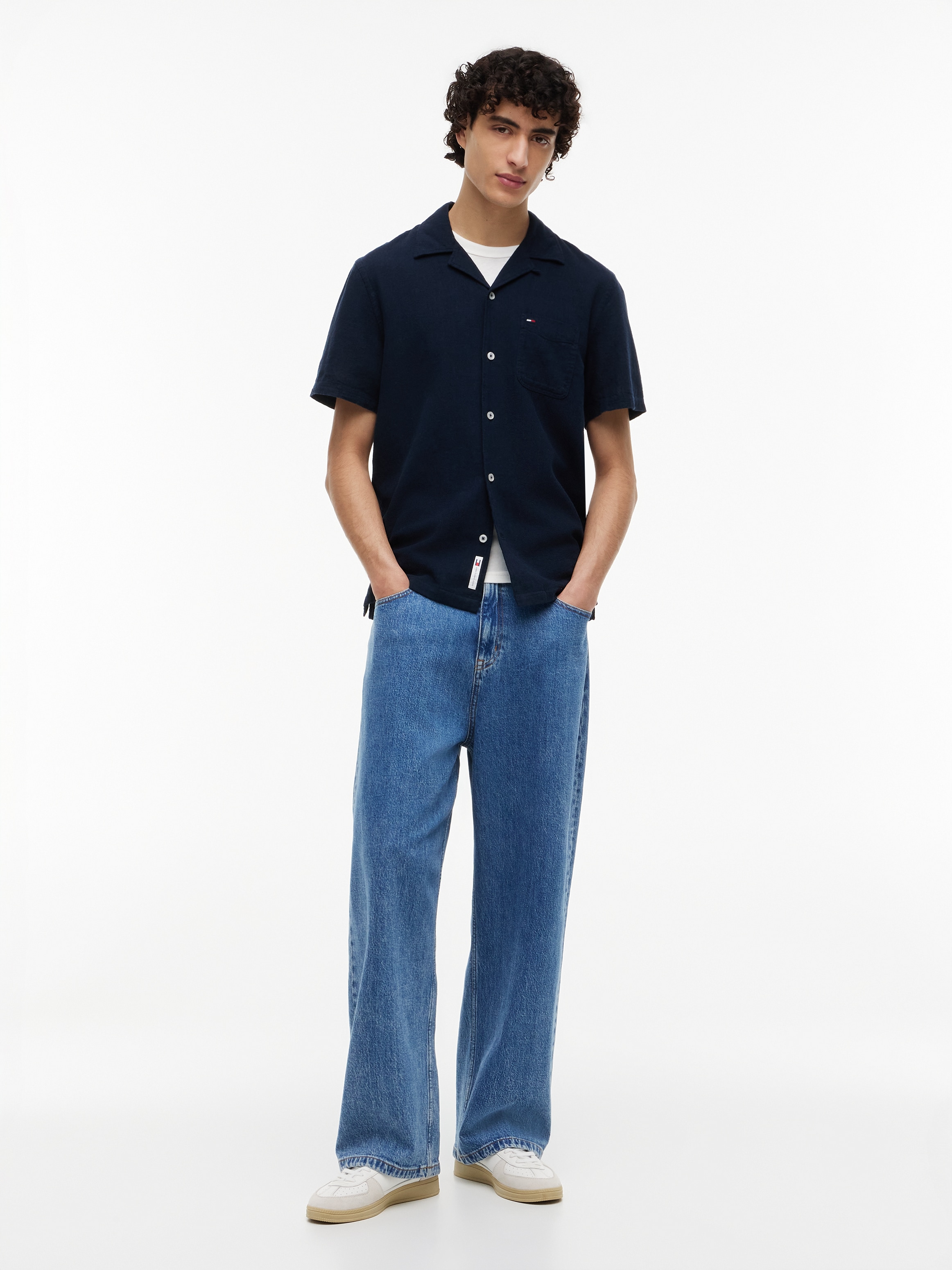 Tommy Jeans Leinenhemd »TJM REGULAR LINEN BLEND CAMP« mit Reverskragen