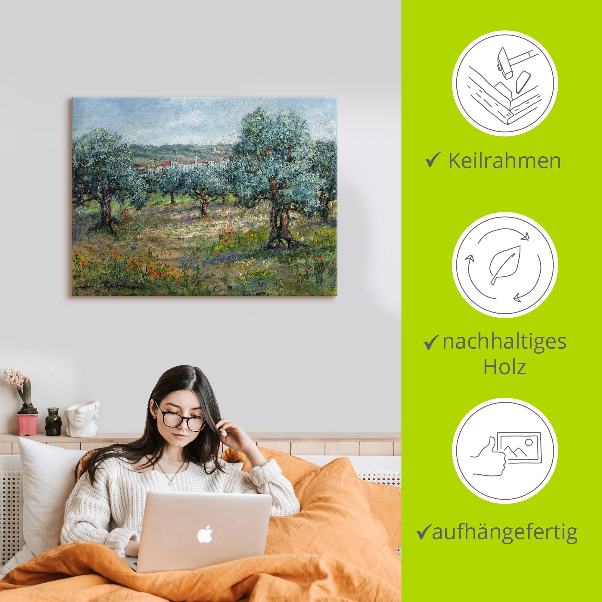Artland Wandbild »Toskana II«, Europa, (1 St.), als Alubild, Outdoorbild, Leinwandbild in verschied. Größen