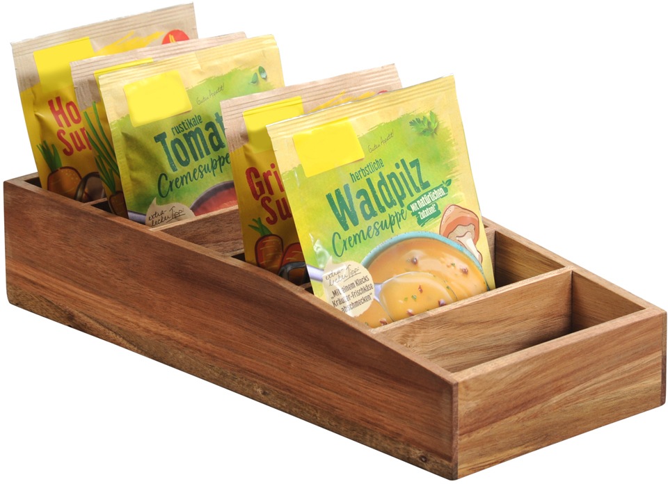 KESPER® Organizer, (1 St.), Aufbewahrungsbox, für Tütensuppen, aus FSC®-zertifiziertem Akazienholz
