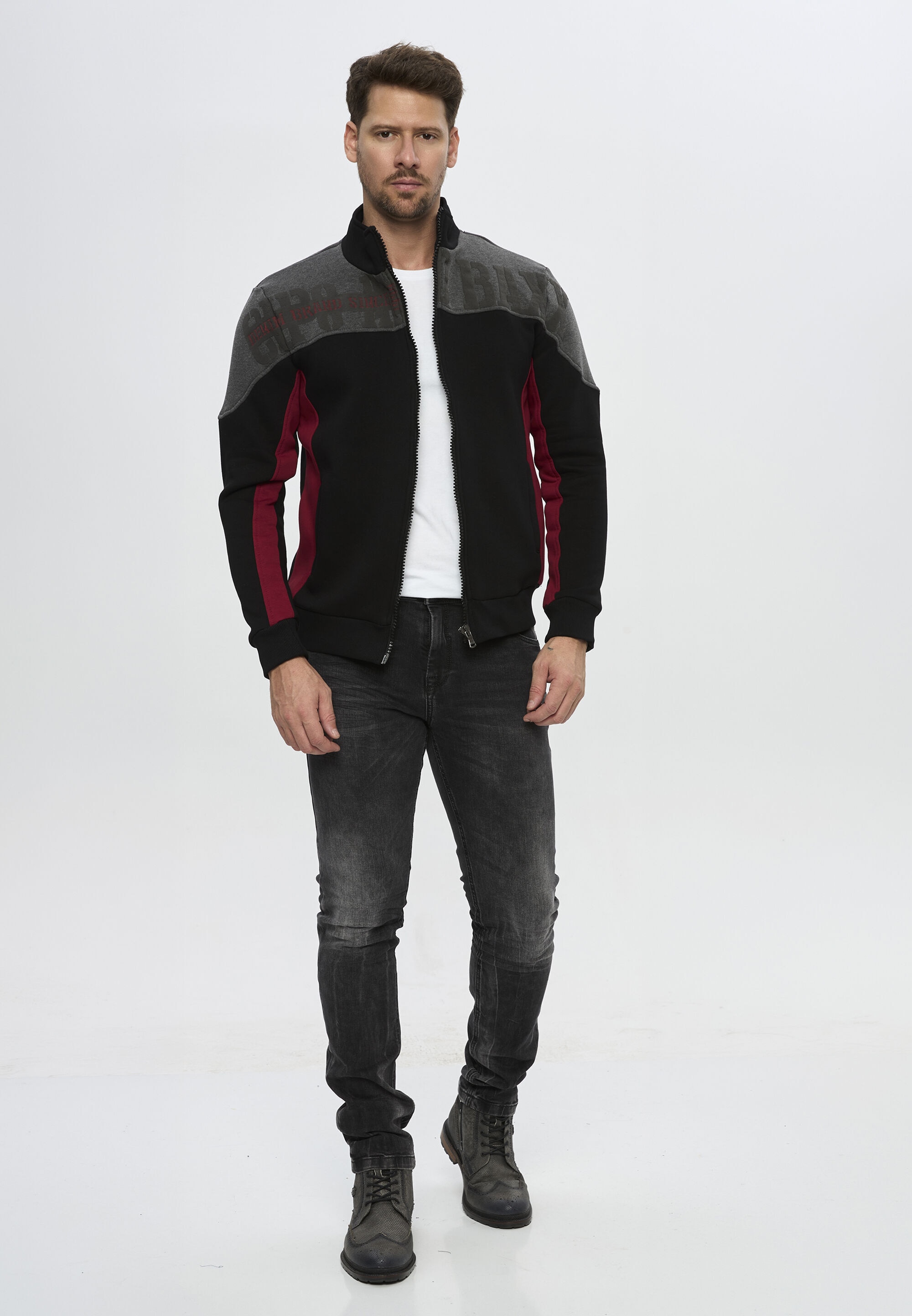 Cipo & Baxx Sweatjacke »Cipo & Baxx Sweatjacke« mit Stehkragen