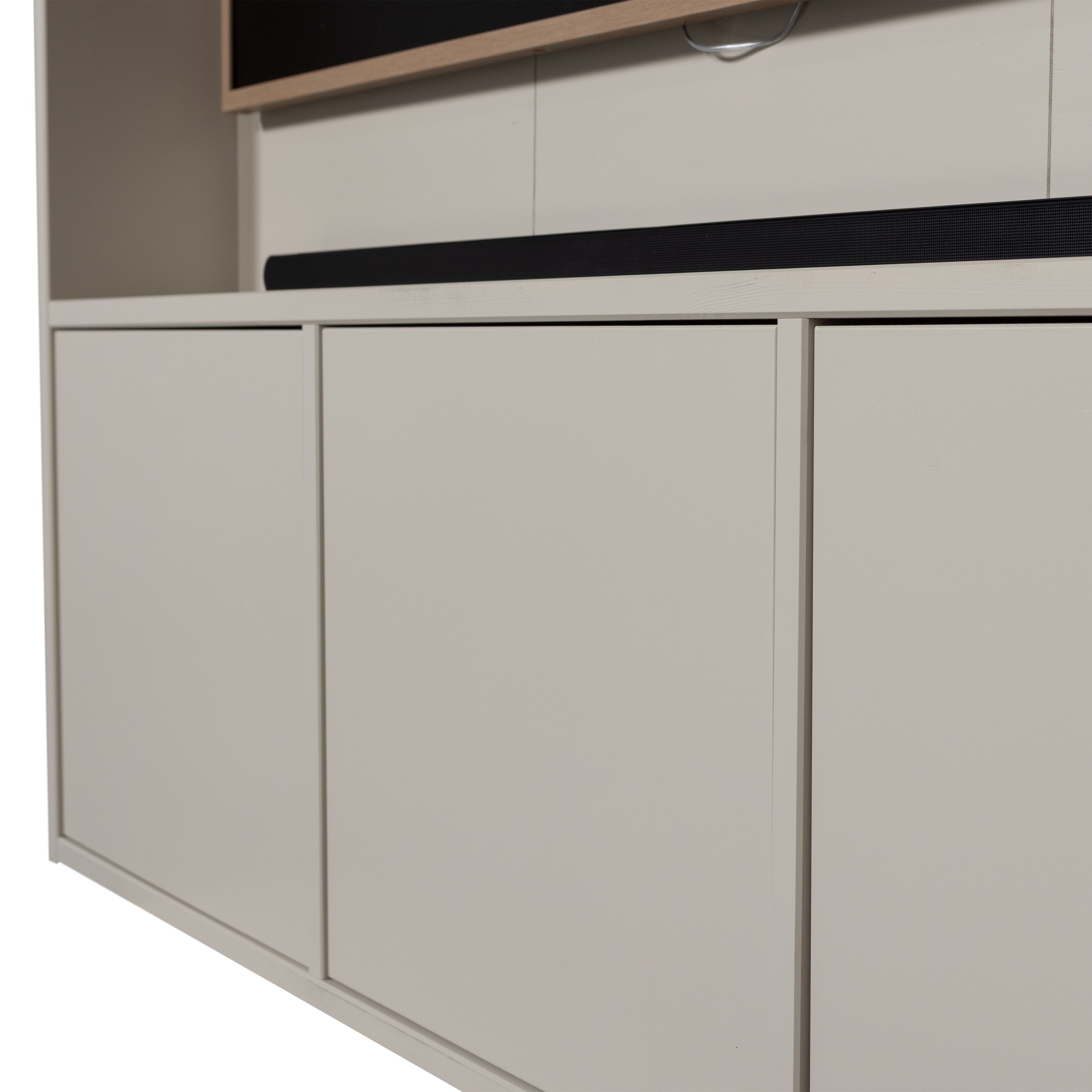 WOOOD Wohnwand »Meggy FSC®-Kiefernholz mit Druckmechanismus B 160 x D 40 x H 215 cm«