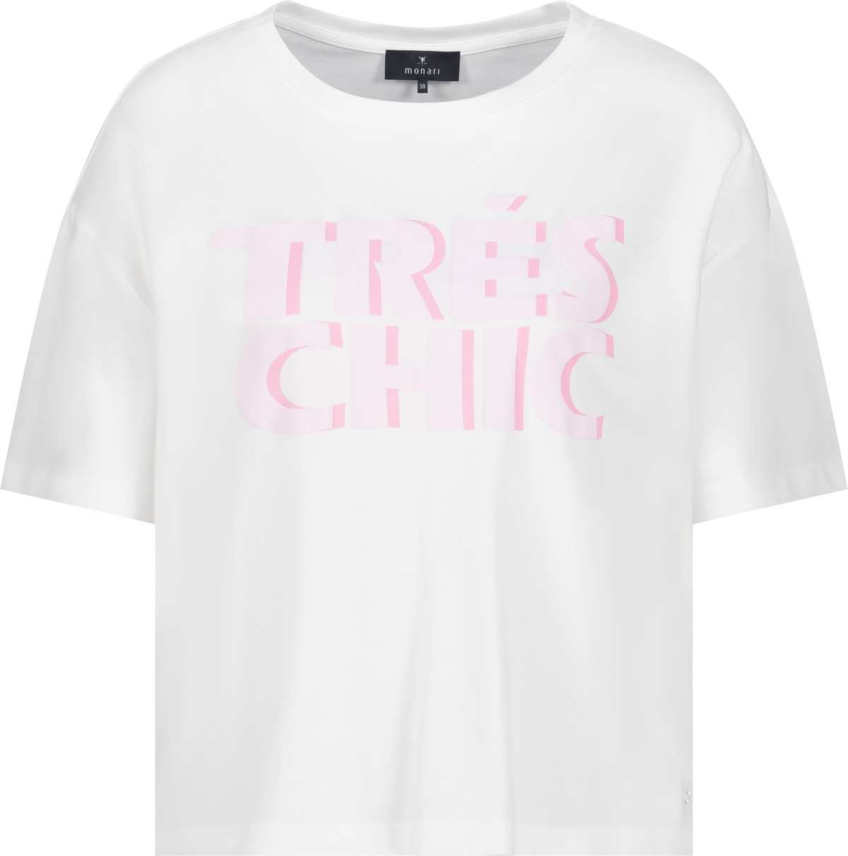 Monari T-Shirt »Shirt Schrift« Regular fit mit Schriftzug