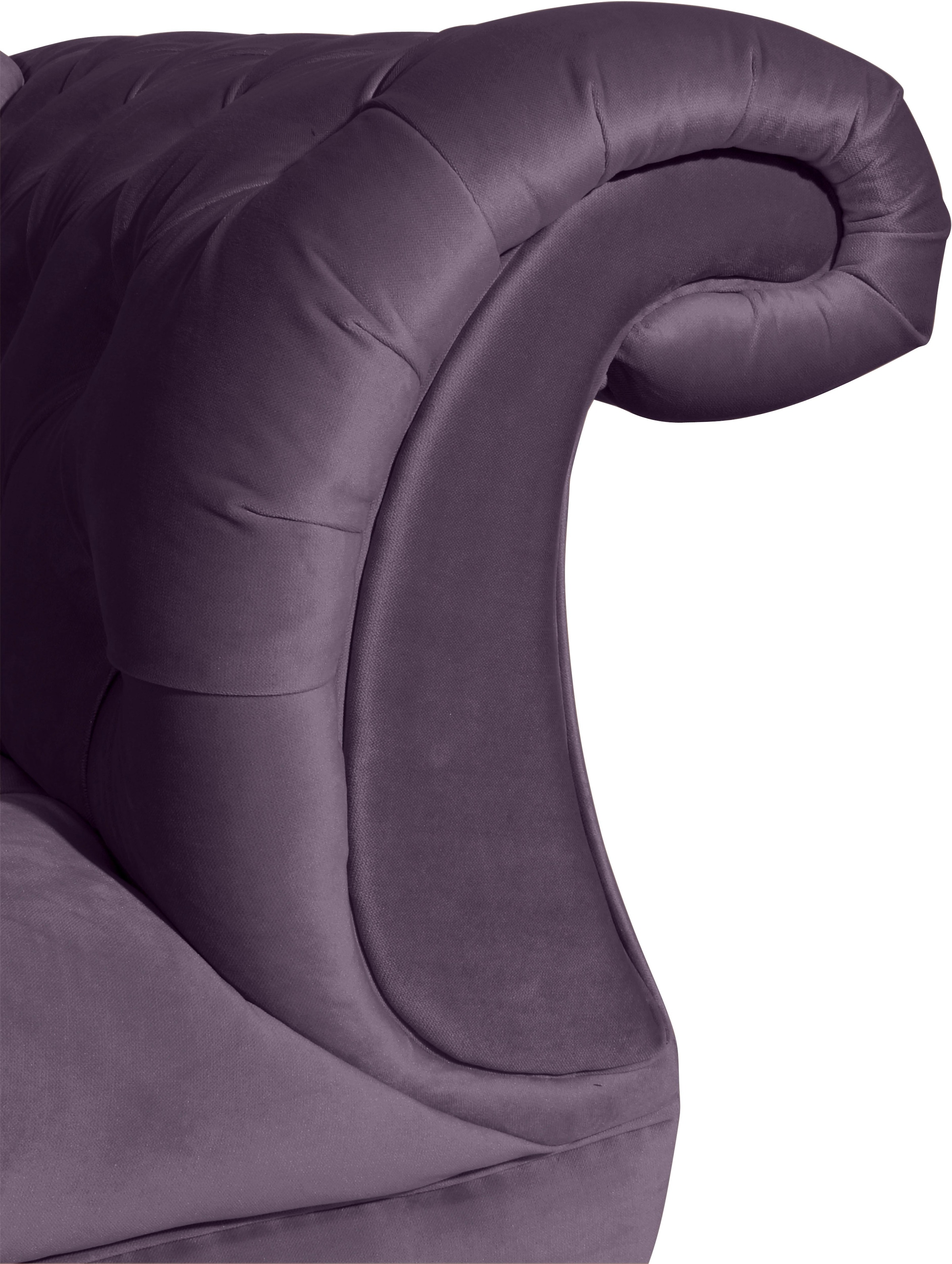 Max Winzer® Chesterfield-Sofa »Isabelle«, mit Knopfheftung & gedrechselten Füßen in Buche natur, Breite 200 cm