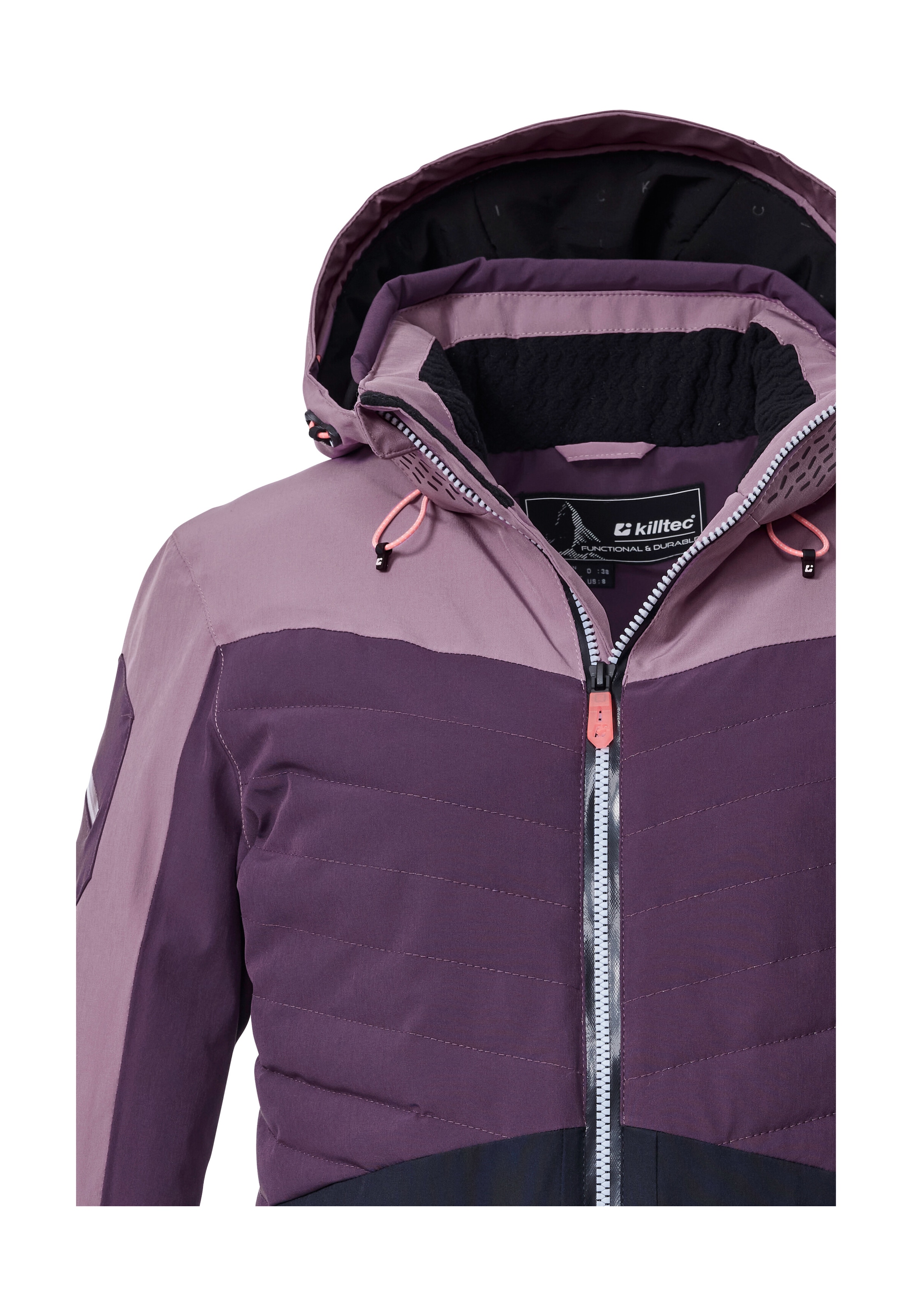 Killtec Skijacke »KSW 30 WMN SKI JCKT«, Damen Skijacke: wasserdicht, atmungsaktiv, Colourblock-Design