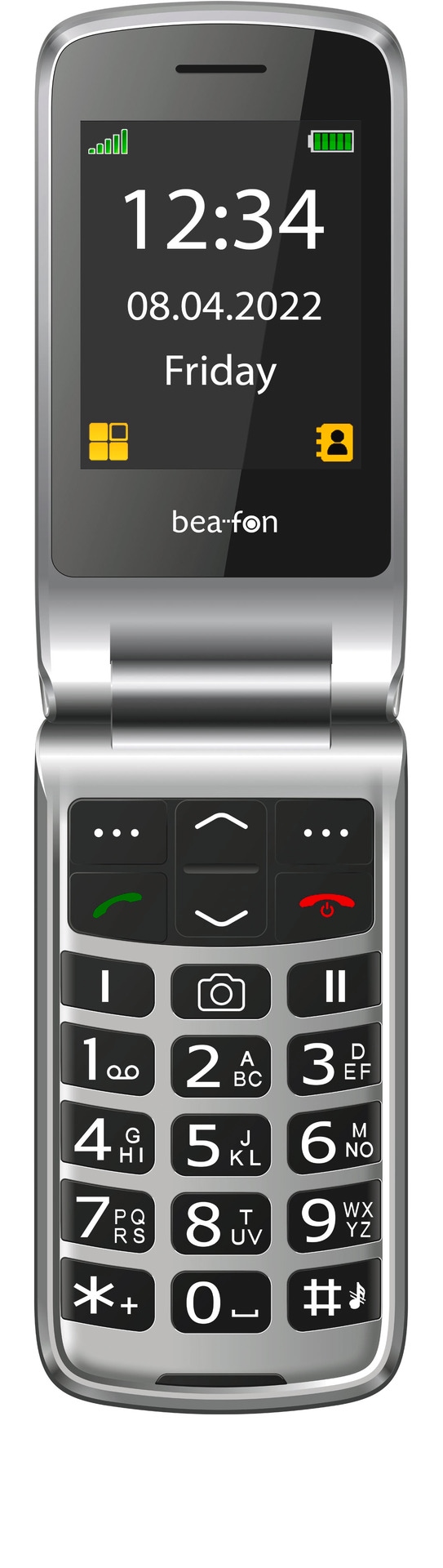 Beafon Klapphandy »SL605«, Schwarz/Silber