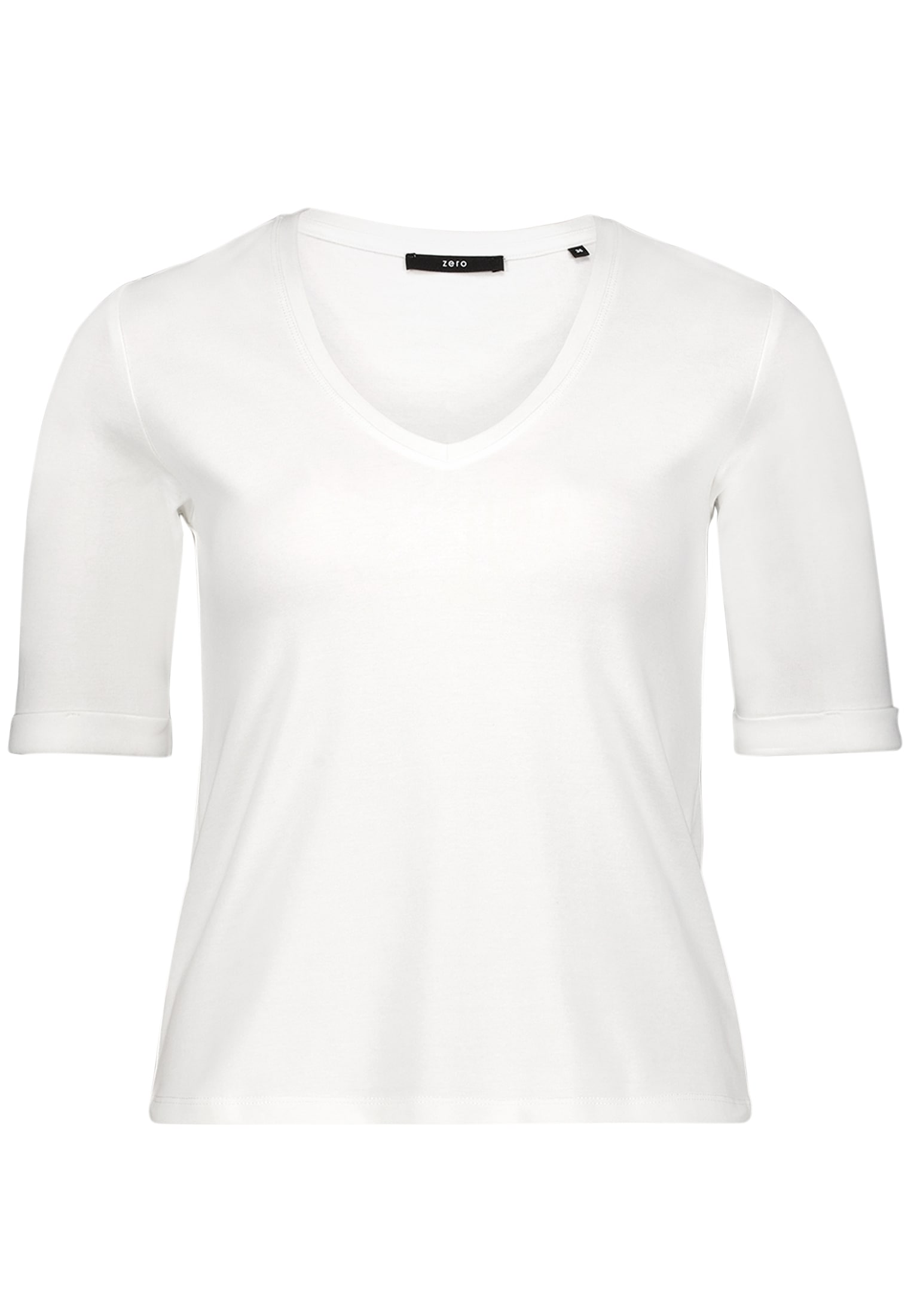 Zero Rundhalsshirt »Basic Shirt mit V-Ausschnitt«