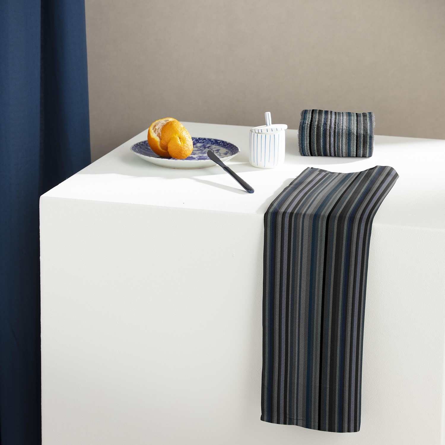 DDDDD Geschirrtuch »DDDDDD Kombi-Set aus 2 Geschirrtüchern & 2 Küchentüchern« schnell trocknend, 100% Baumwolle, gestreift