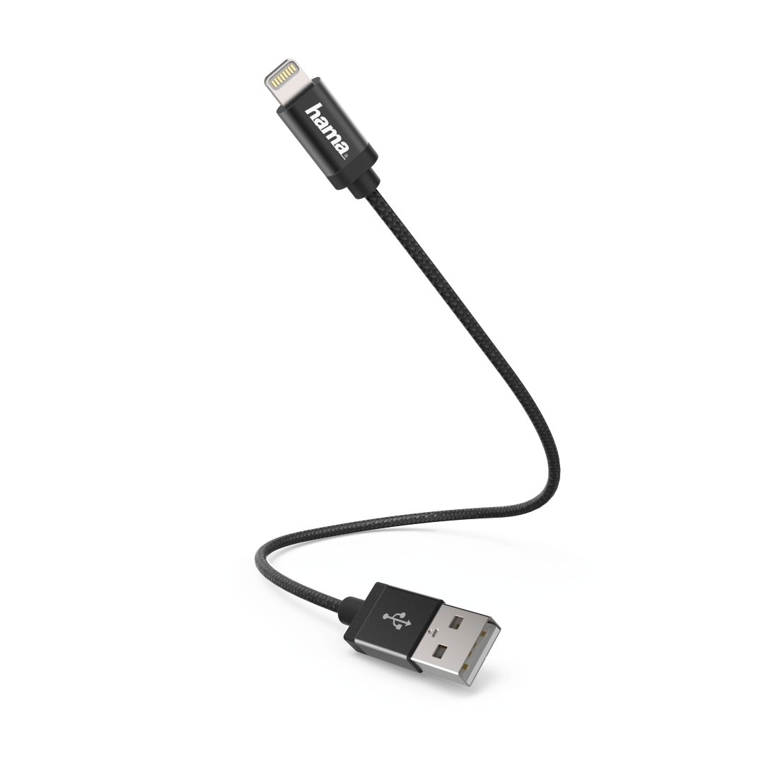 Lade-/Datenkabel, Lightning, 0,2 m, Schwarz »USB-Kabel«