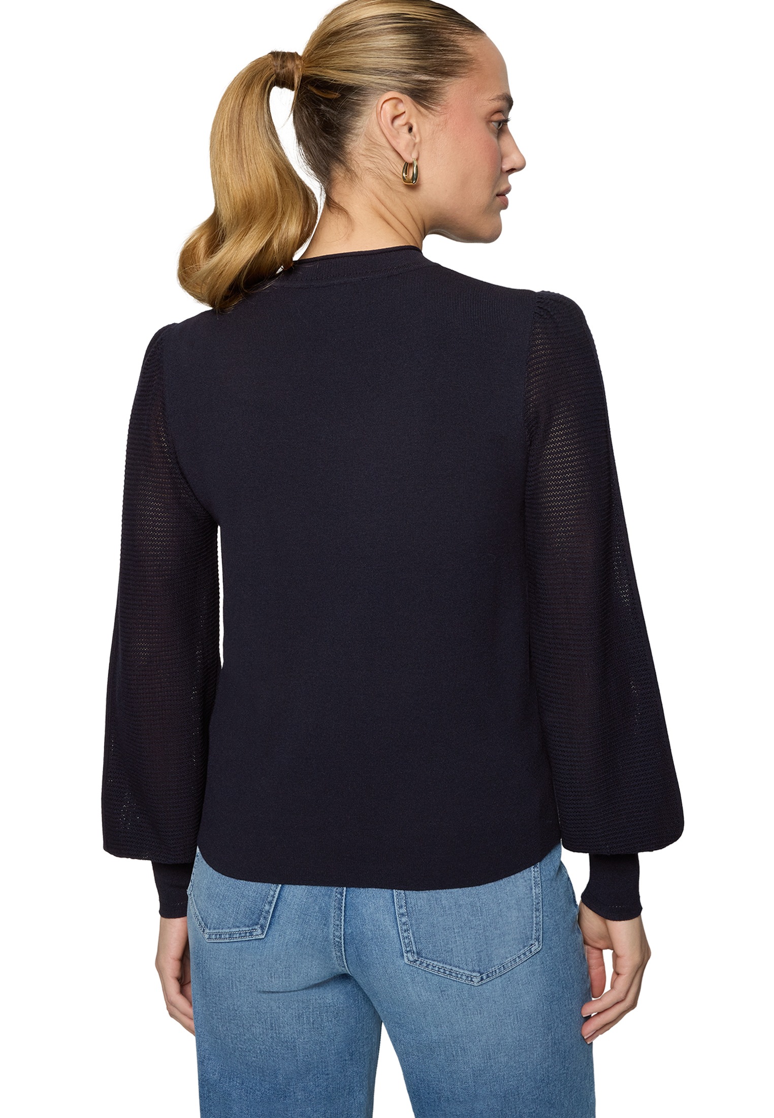 Zero Rundhalspullover »Pullover mit hohem Kragen«