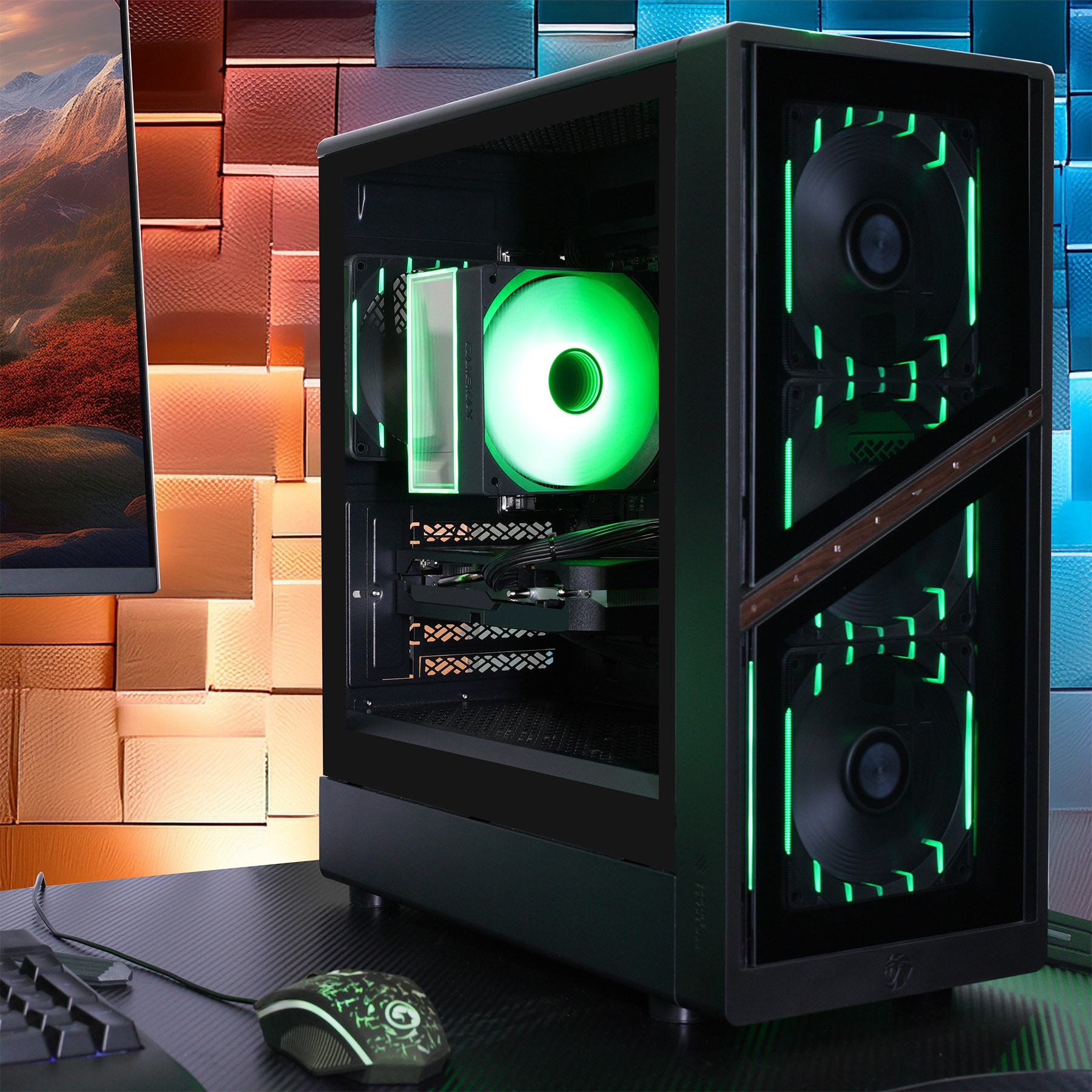 GAMEMAX Gaming-PC »AERIS GB 8174 AMD Ryzen 7 9700X 32GB DDR5 1TB SSD RX 9070 XT« Windows 11, DDR5 RAM