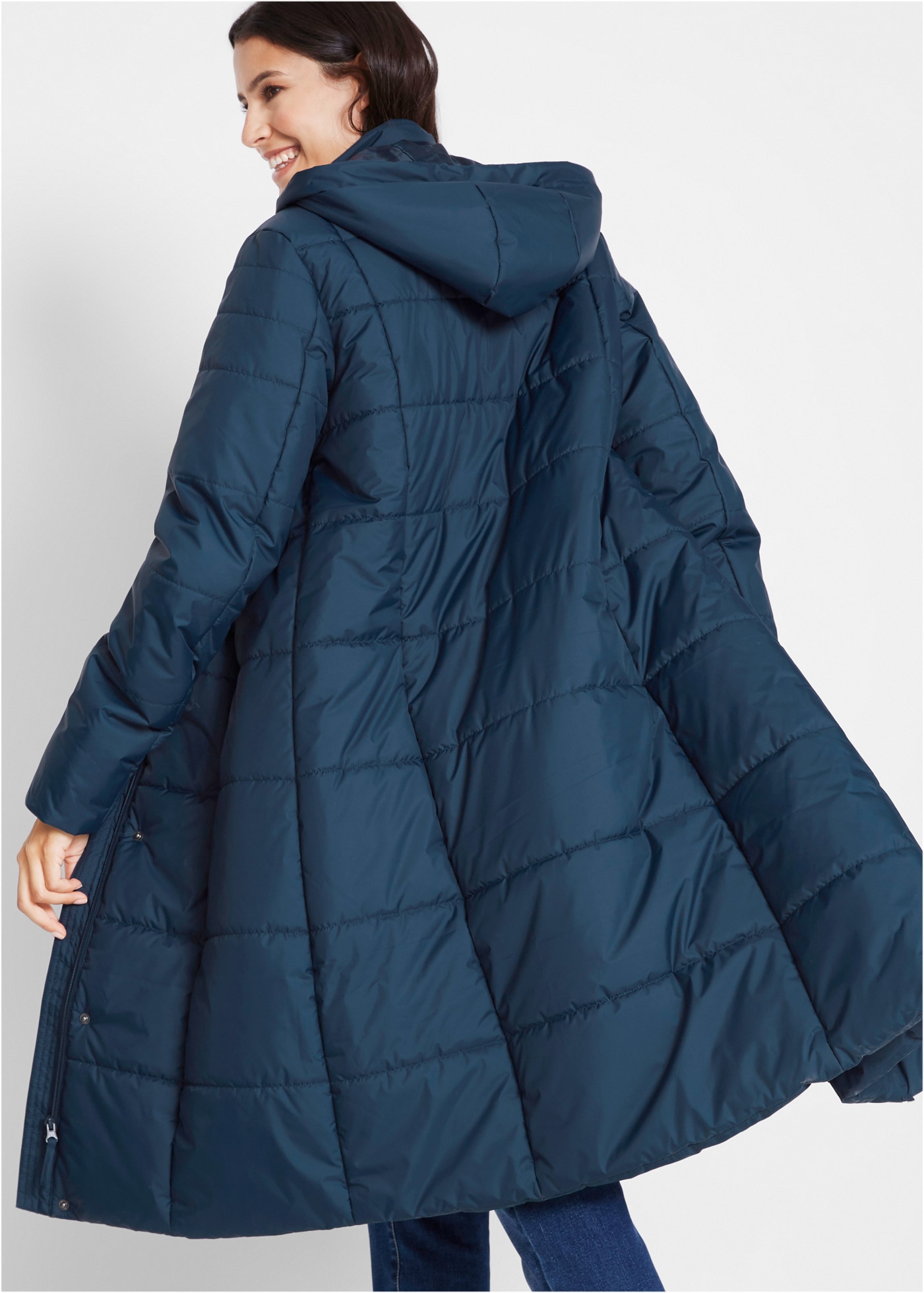 bonprix Steppmantel »Steppmantel mit abnehmbarer Kapuze« Steppmantel mit abnehmbarer Kapuze
