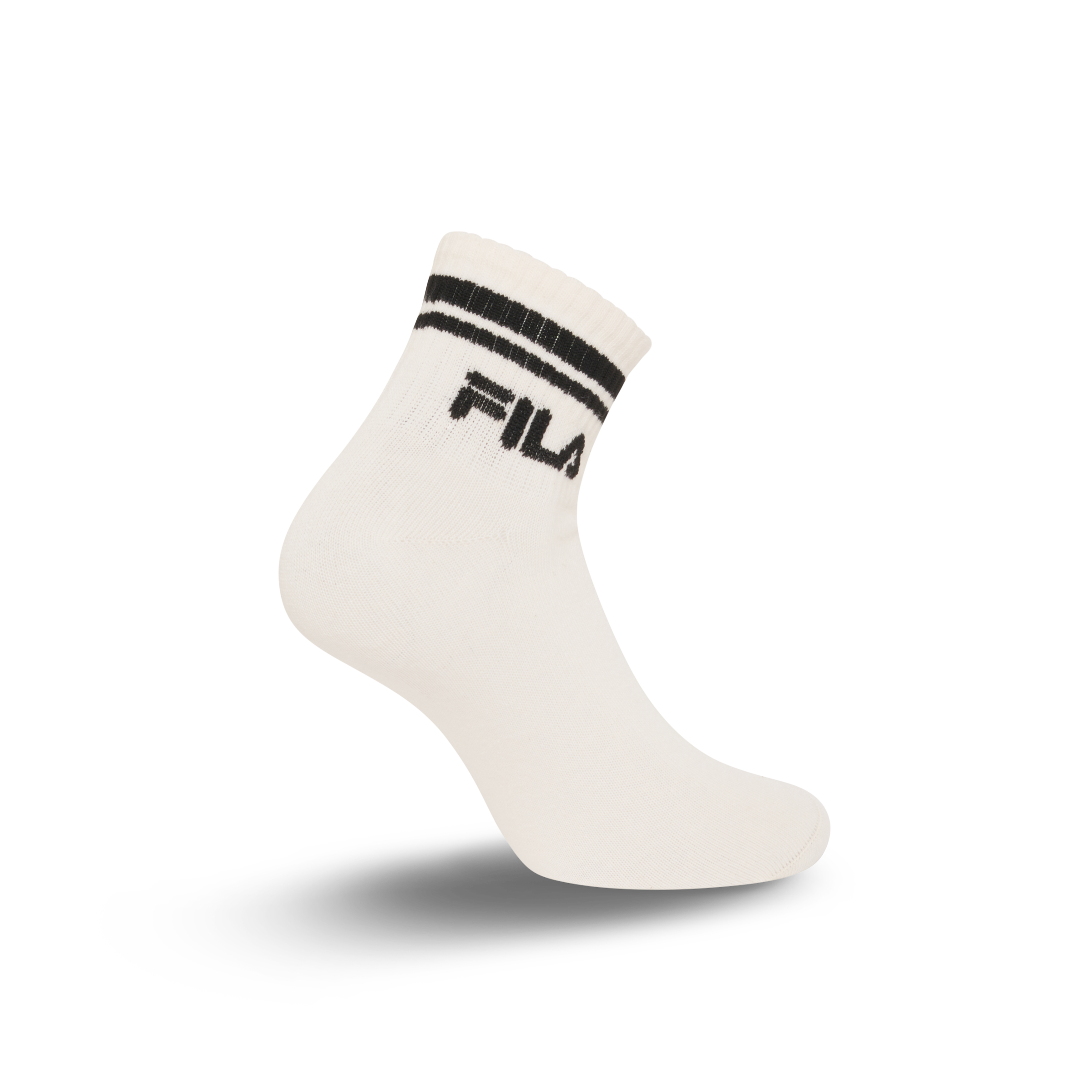 Fila Kurzsocken 3 Paar tlg. Cotton-Mix, Unisex, Kontraststreifen