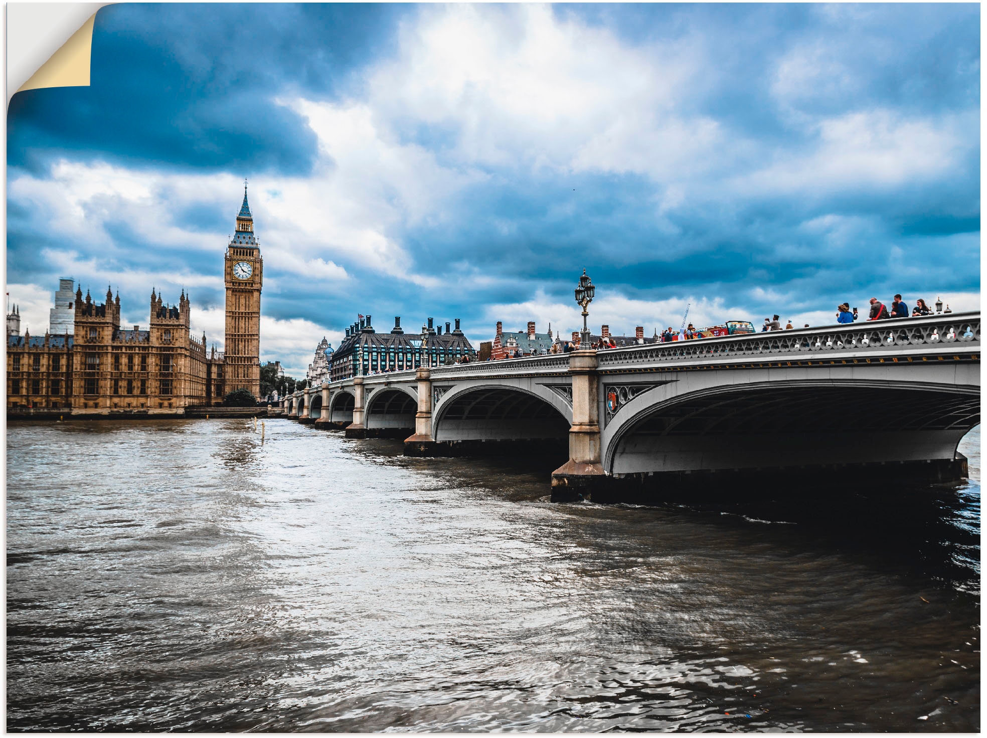 Artland Wandbild »London Westminster Bridge«, Gebäude, (1 St.), in vielen Größen & Produktarten - Alubild / Outdoorbild für den Außenbereich, Leinwandbild, Poster, Wandaufkleber / Wandtattoo auch für Badezimmer geeignet