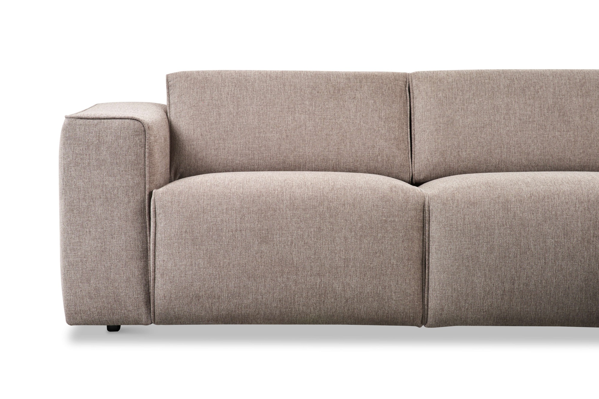 andas Ecksofa »Noord mit Kedernaht, Breite 282 cm«, Cord, Struktur, Webstoff, mit Wellenunterfederung, Massivholzrahmen