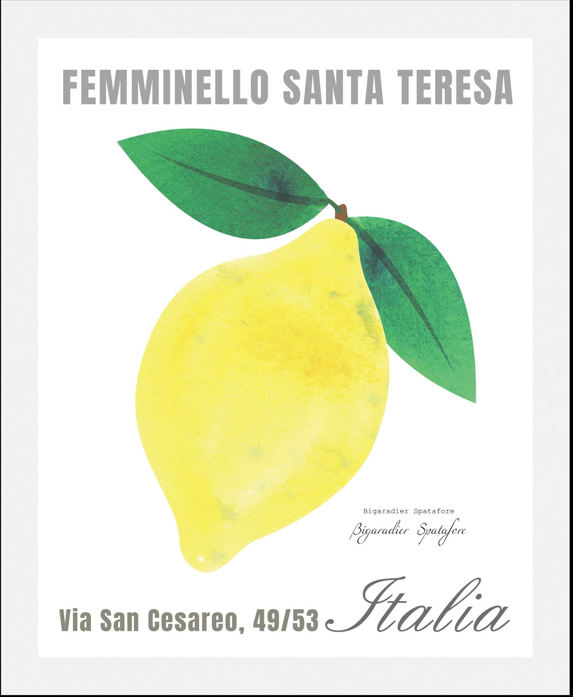 queence Bild »Feminello« Italien | Kunst | Obst | Obst Bilder | Schriftzug 1 Stk. tlg. gerahmt