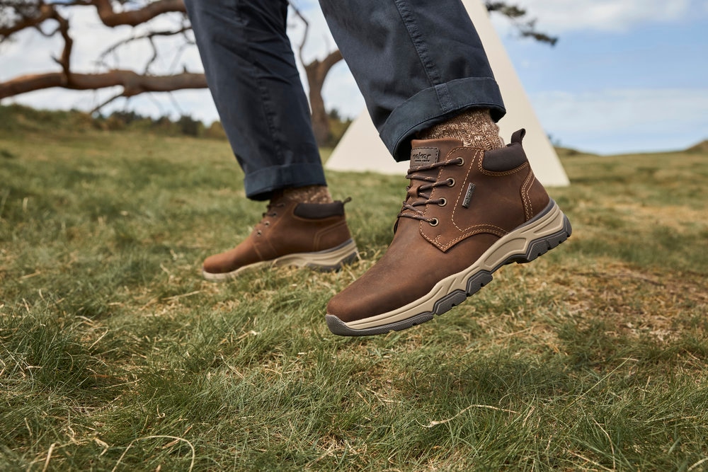 Rieker Schnürboots  Stiefelette, Casual Boots mit Schaftrandpolsterung, TEX-Membran