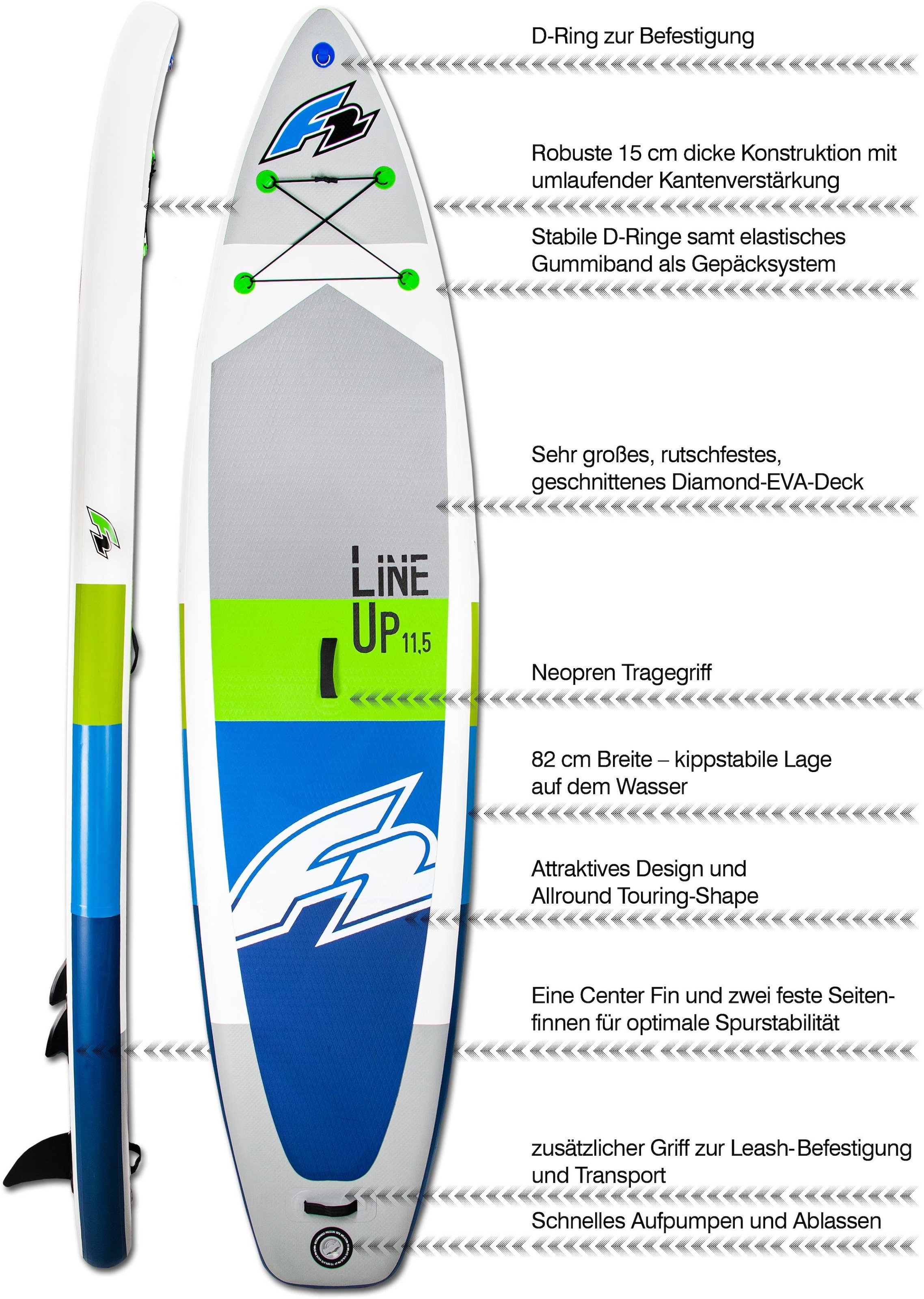 F2 Inflatable SUP-Board »F2 Line Up SMO blue«, (Set, 3 tlg.) im OTTO Online  Shop
