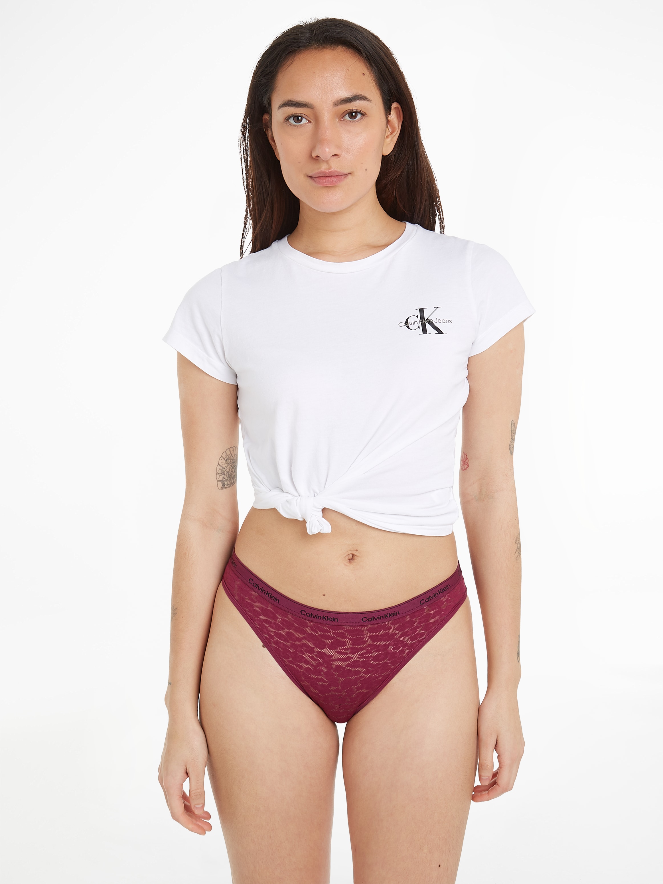 Calvin Klein Underwear Bikinislip »BIKINI 3PK«, (Packung, 3 St., 3er-Pack), mit CK-Logo am Bund