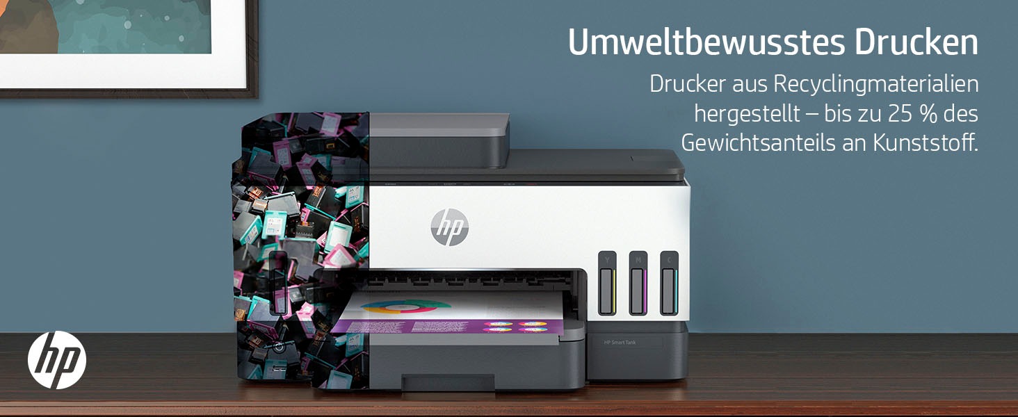 HP Multifunktionsdrucker »Smart Tank 7605«, Ohne Patronen, kompromisslos und bis 3 Jahre Tinte im Lieferumfang.