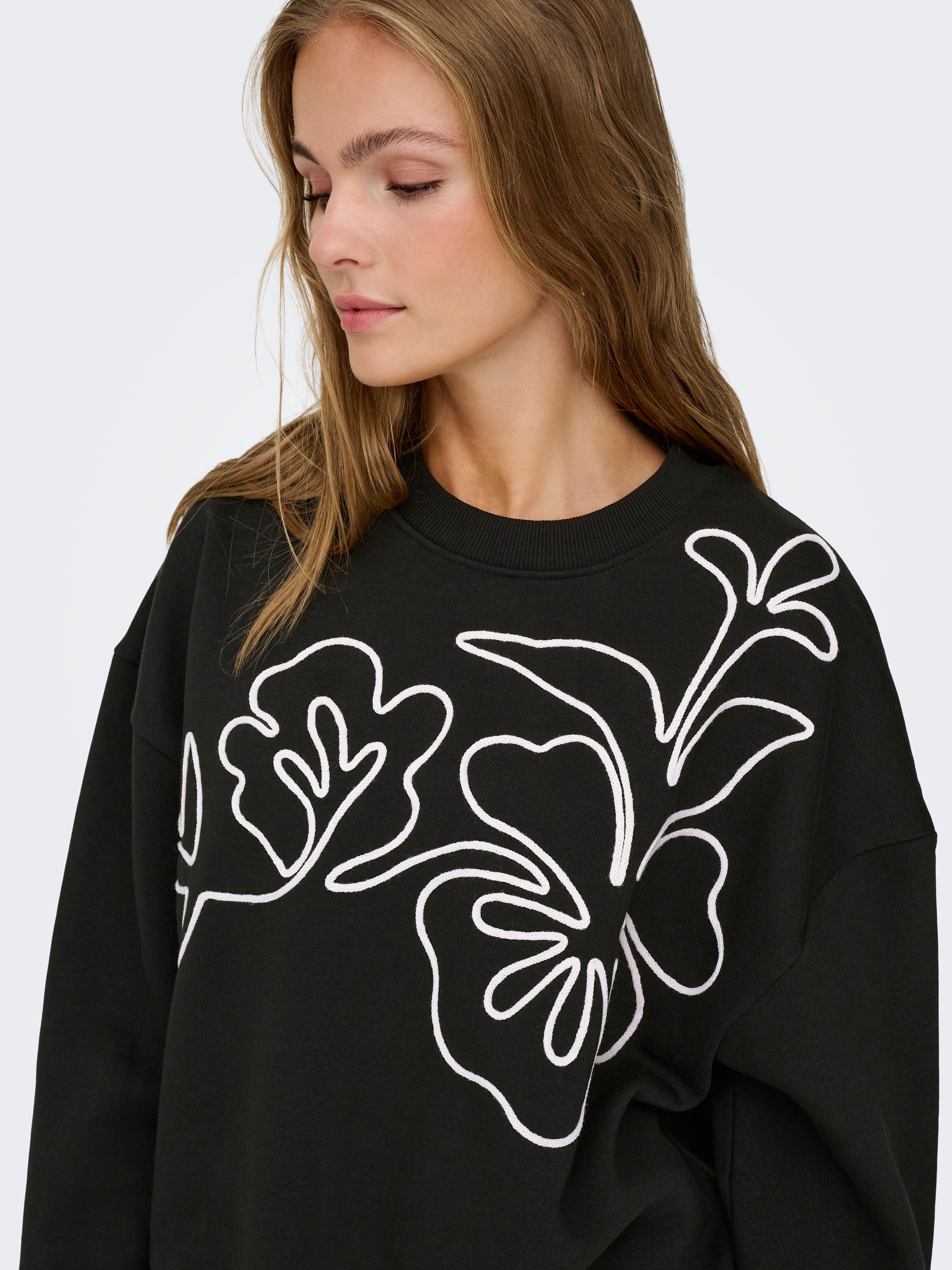 JDY Sweatshirt »JDYCANOA L/S EMB SWEAT JRS NOOS«