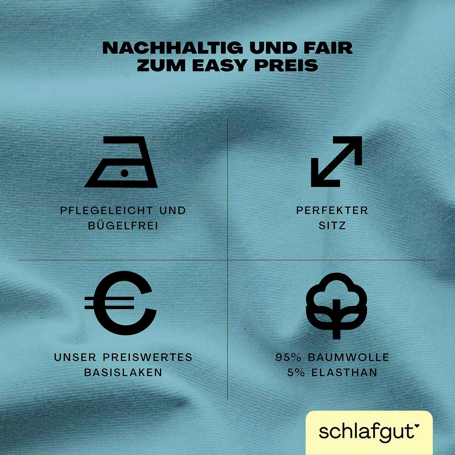 Schlafgut Spannbettlaken »EASY Jersey Elasthan Boxspring«, MADE IN GREEN by OEKO-TEX®