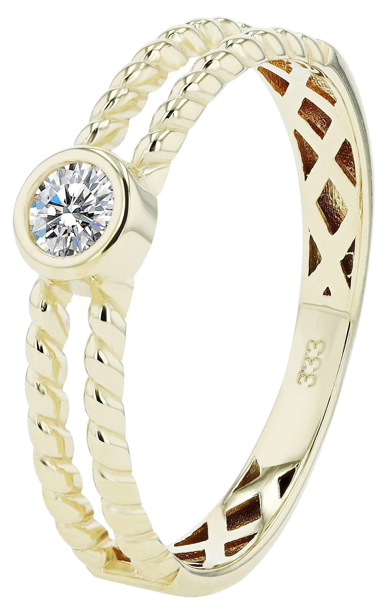 Adelia´s Fingerring »Damen Ring aus 333 Gold mit Zirkonia«
