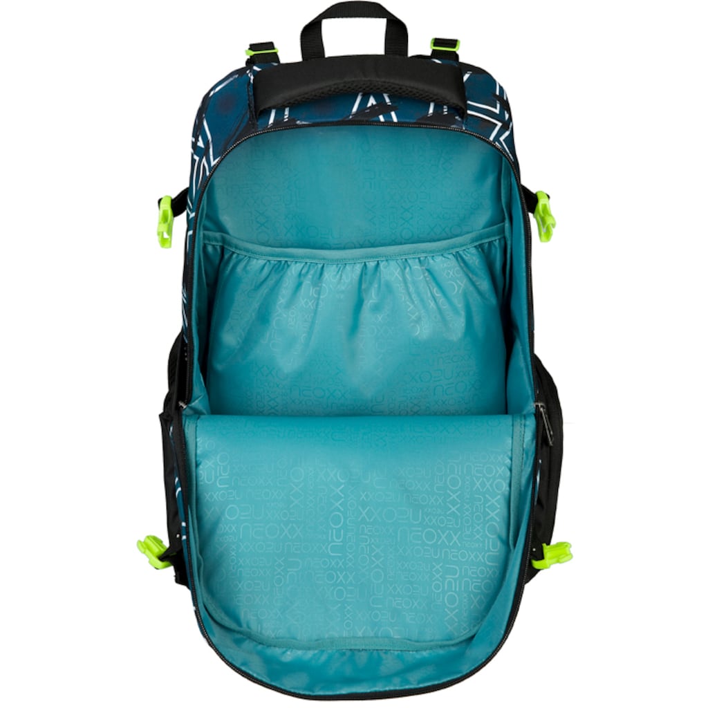 neoxx Schulrucksack »Active, Flash yourself«, reflektierende Details, aus recycelten PET-Flaschen