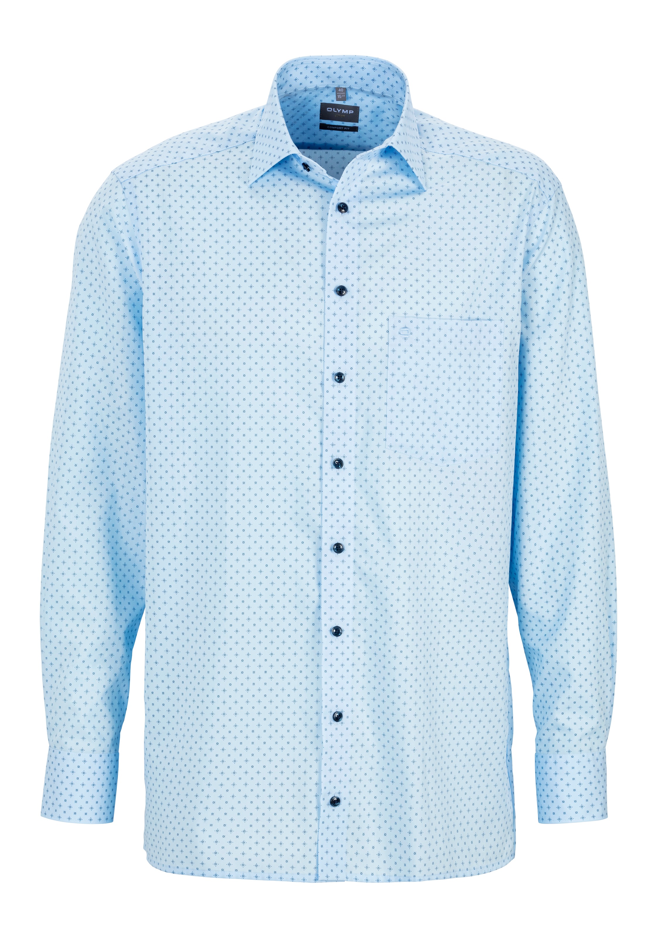 OLYMP Businesshemd »Luxor comfort fit«, mit dezentem Print, Langarm