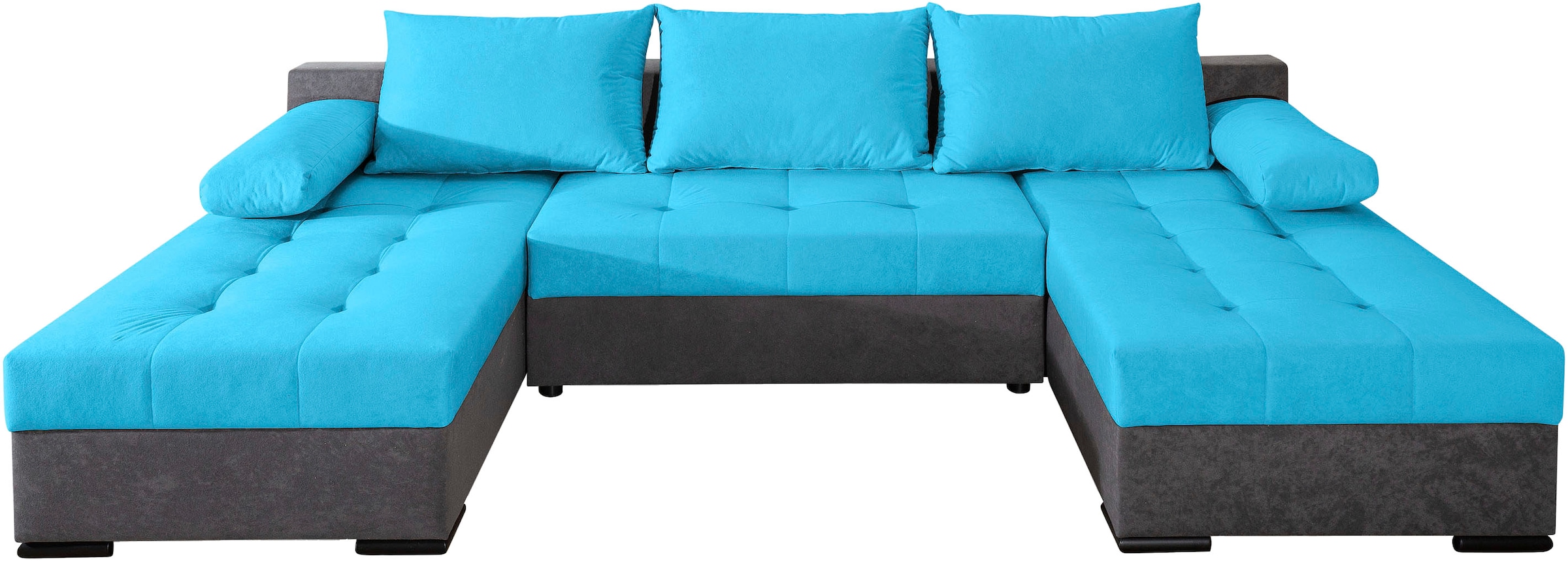 COLLECTION AB Wohnlandschaft »Josy, U-Form, Schlafsofa mit Bettkasten«, (Cord-/Mix), flexible Recamiere, Breite: 269cm, inklusive Rückenkissen
