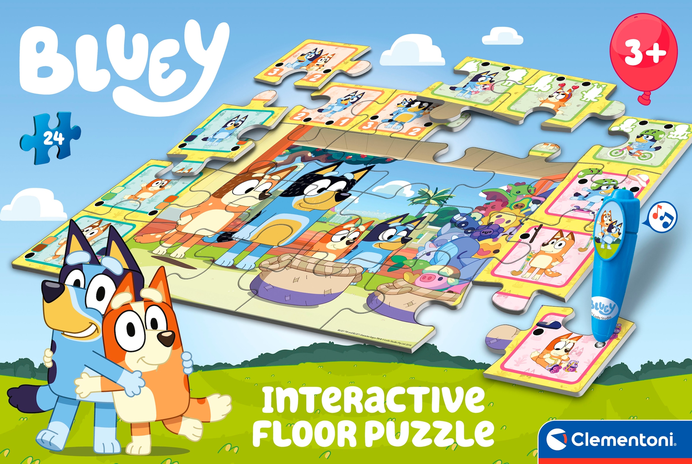 Clementoni® Puzzle »Quiz-Bodenpuzzle - Bluey« Made in Europe