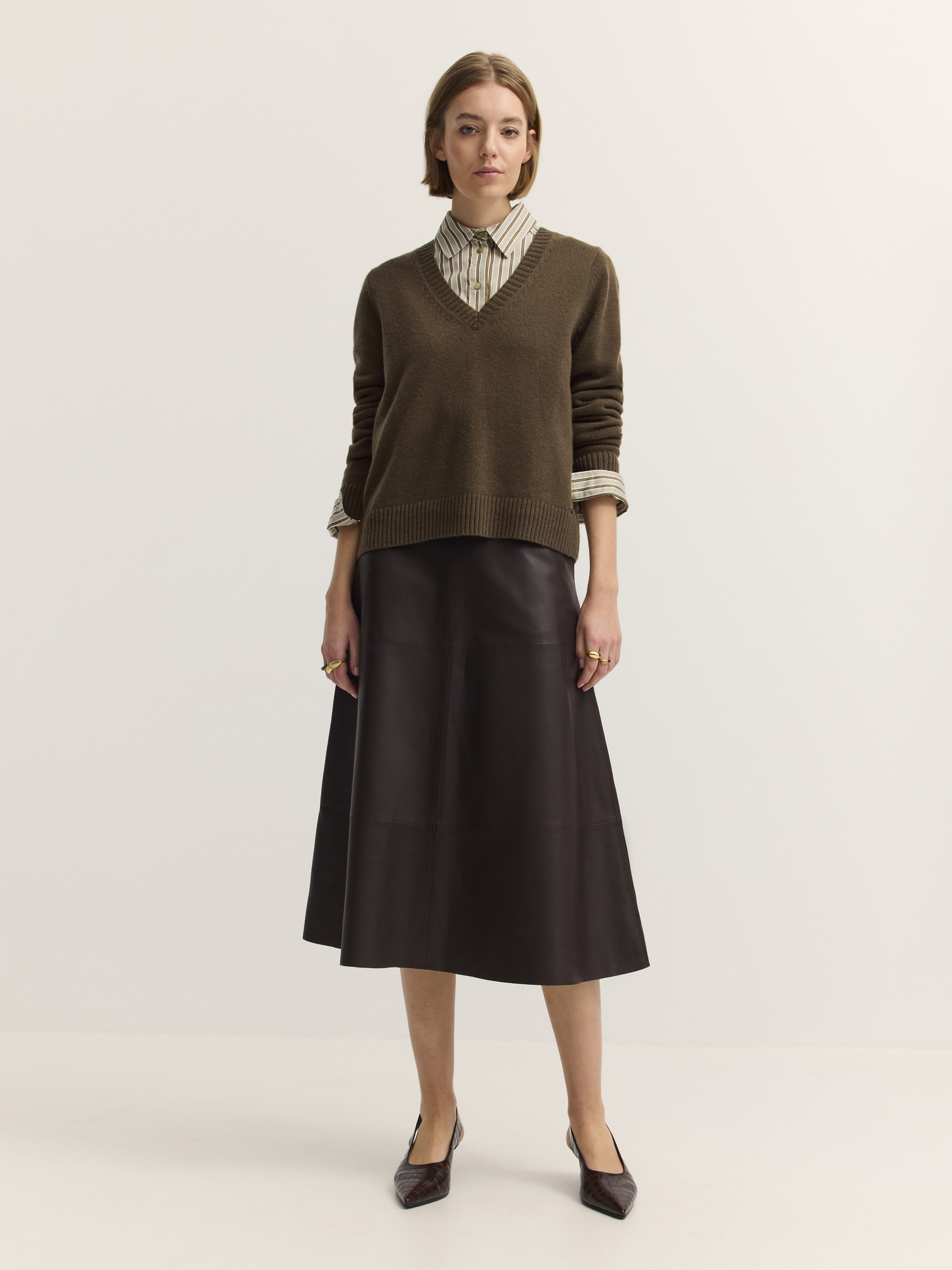 bugatti V-Ausschnitt-Pullover »Regular Fit« Kaschmir V-Ausschnitt
