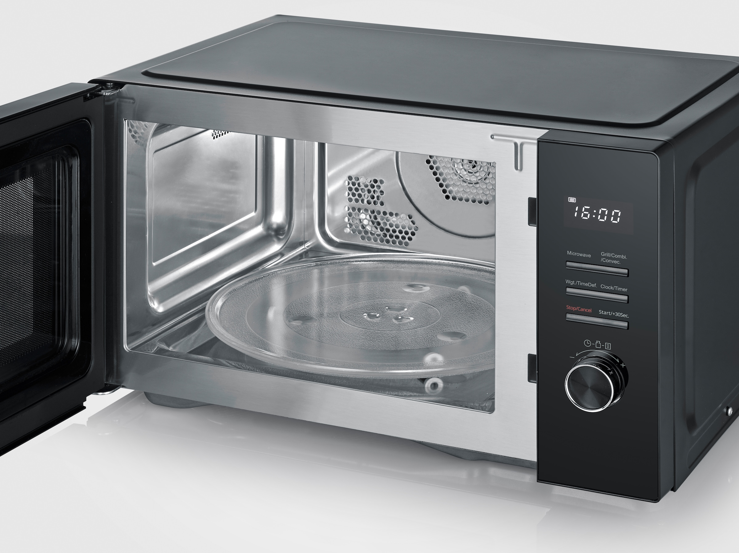 Severin Mikrowelle »MW 7798« Grill | Grill und Heißluft | Heißluft | Mikrowelle 1550 W mit Grill- & Heißluftfunktion, schwarz, Glasdrehteller, 95 min. Timer