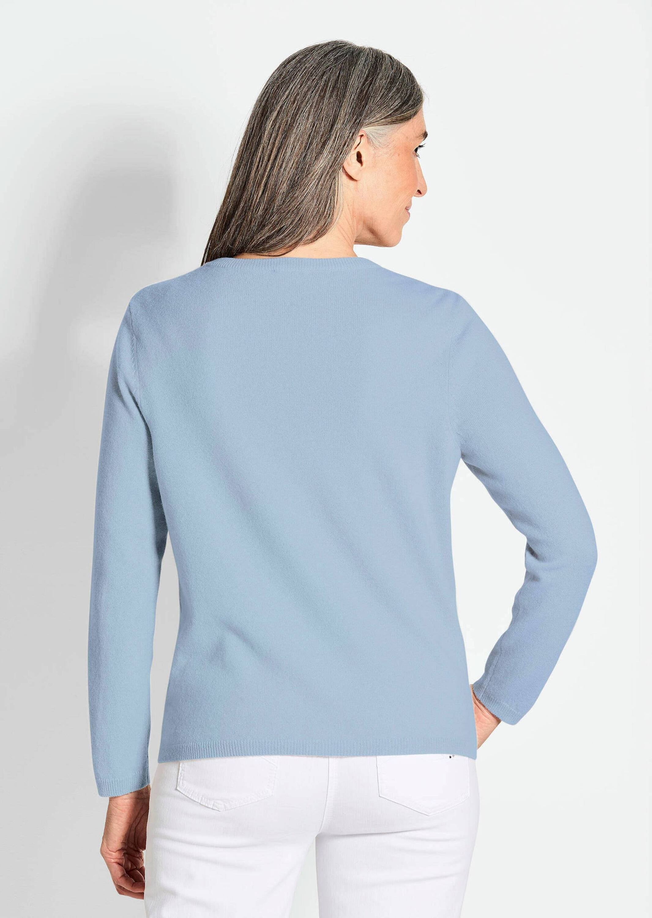 GOLDNER Strickjacke »Kaschmirstrickjacke mit Rundhalsausschnitt«
