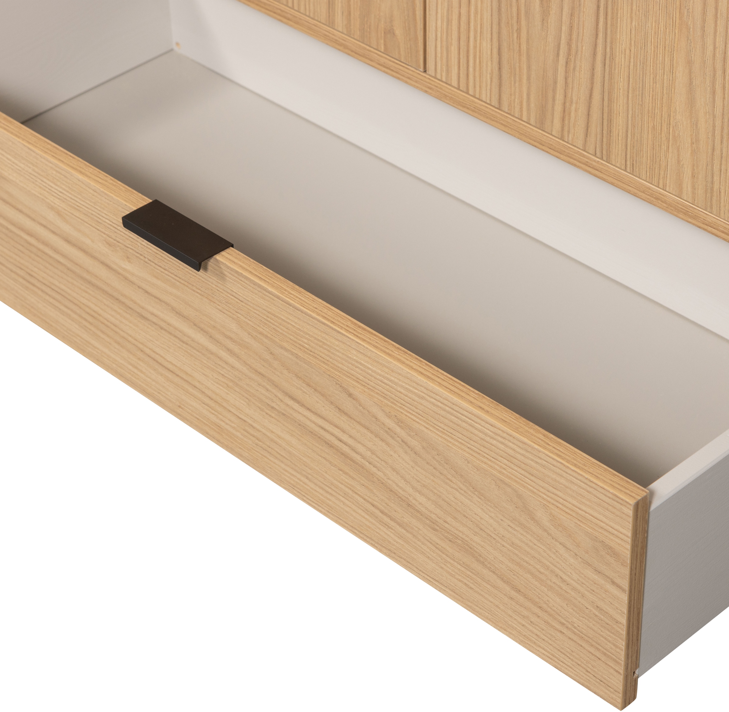 WOOOD Mehrzweckschrank »WOOOD SILAS 2-TÜREN SCHRANK EICHE DEKOR [fsc]« Silas Schrank aus Eichenmelamin auf Metall, 2 Türen und viel Stauraum