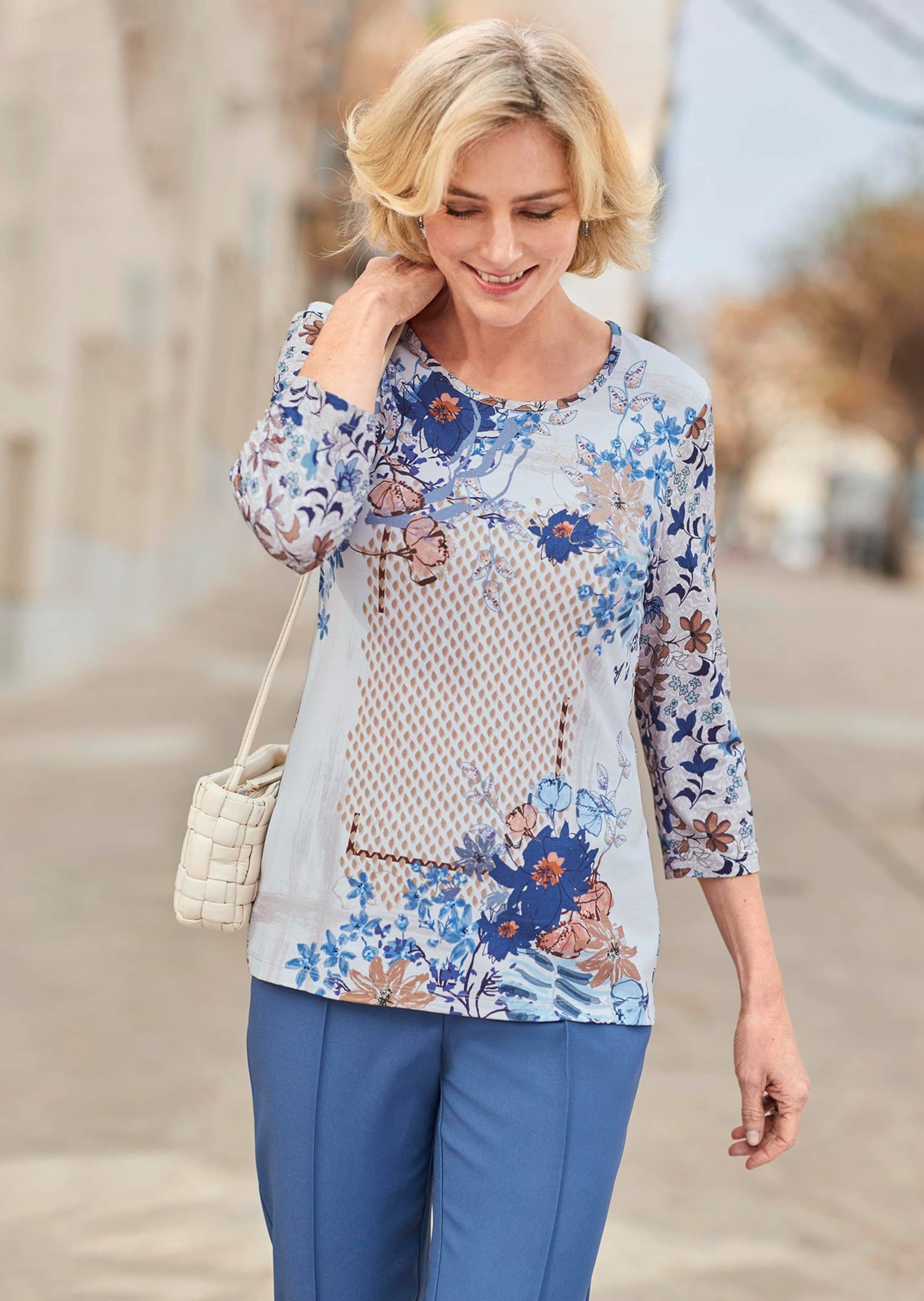 GOLDNER Print-Shirt »Kurzgröße Druckshirt in einzigartigem Look« Ohne