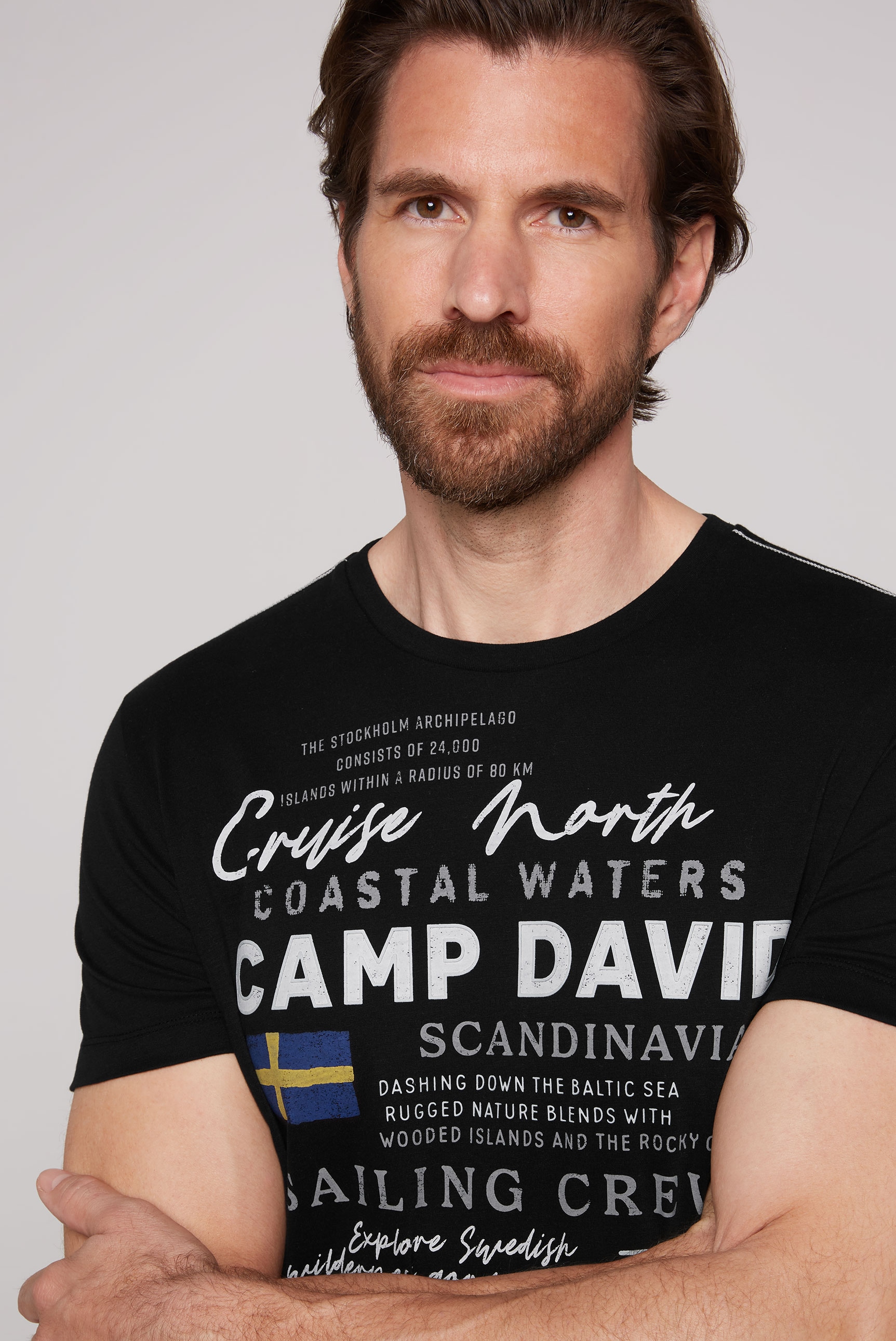 CAMP DAVID Print-Shirt, mit maritimen Prints