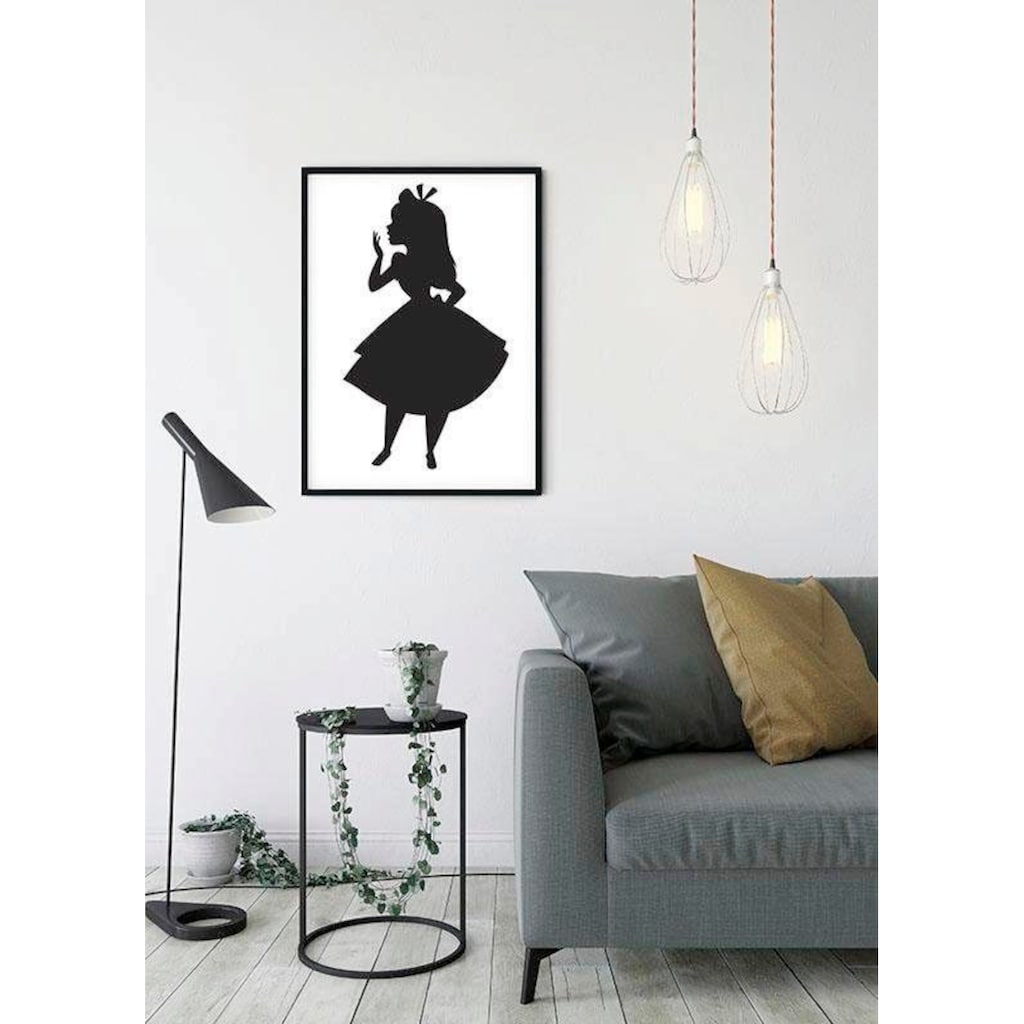 Komar Poster »Alice Silhouette«, Disney, (1 St.), Kinderzimmer, Schlafzimmer, Wohnzimmer