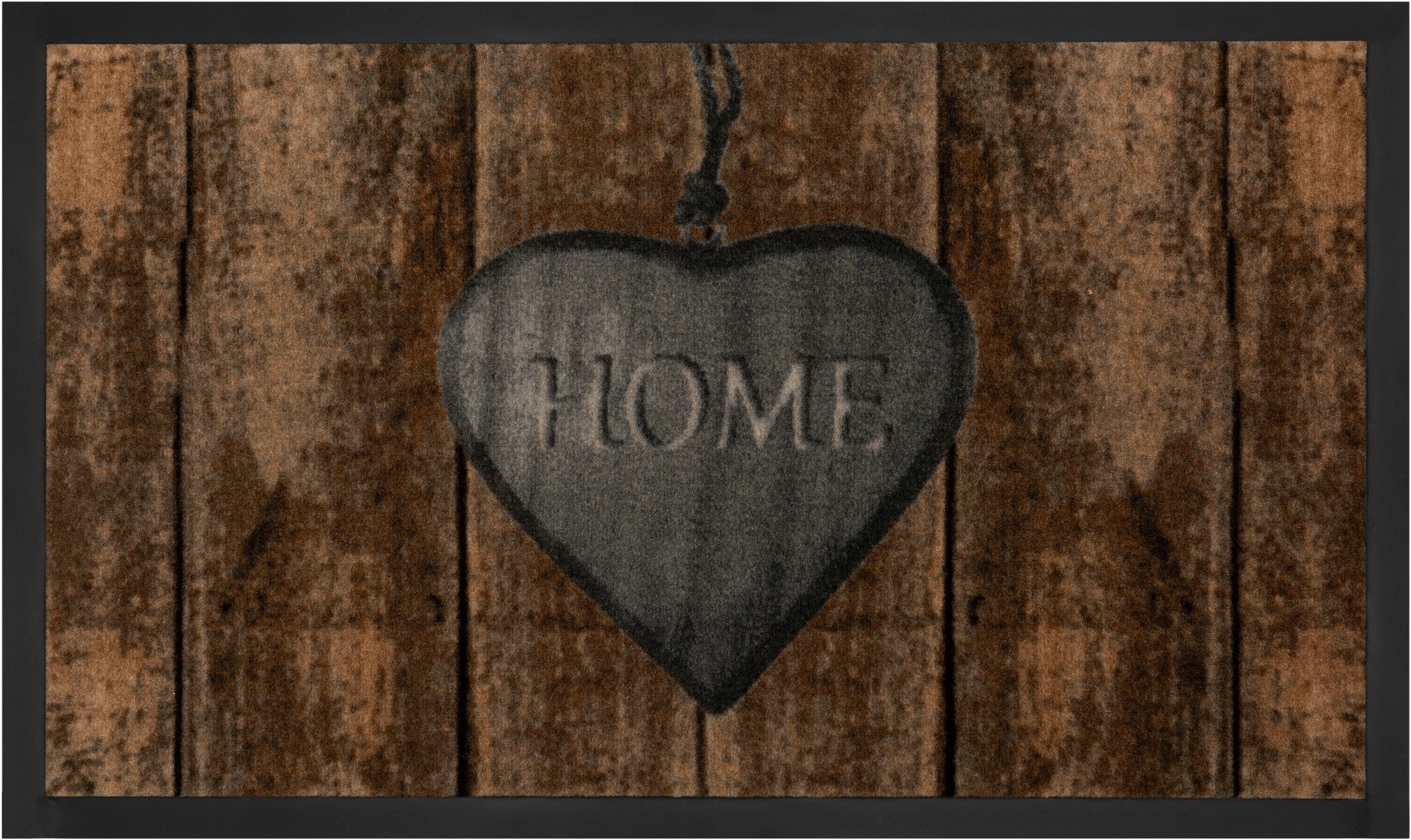 HANSE Home Fußmatte »Shabby Home«, rechteckig, 5 mm Höhe, In und Outdoor geeignet, Herzen Motiv, waschbar, Robust, Pflegeleicht, Eingang, Rutschfest