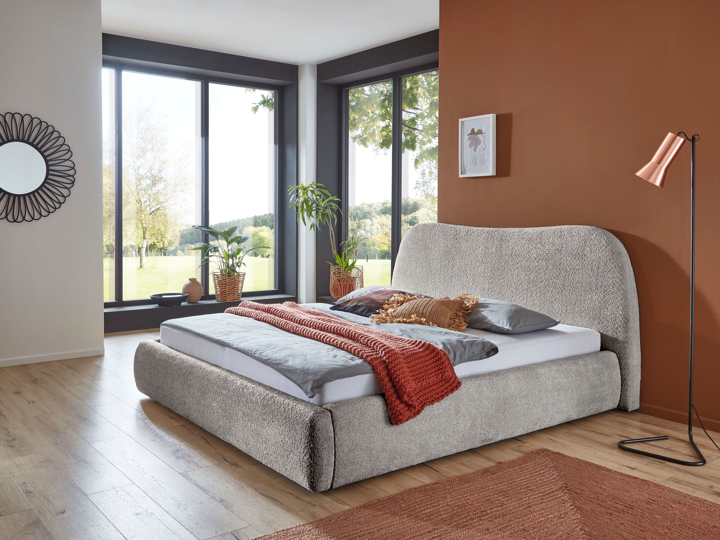 Atlantic Home Collection Polsterbett »Sophie« mit oder ohne Stauraum in grau, Größe Liegefläche B/L: 160 cm x 200 cm