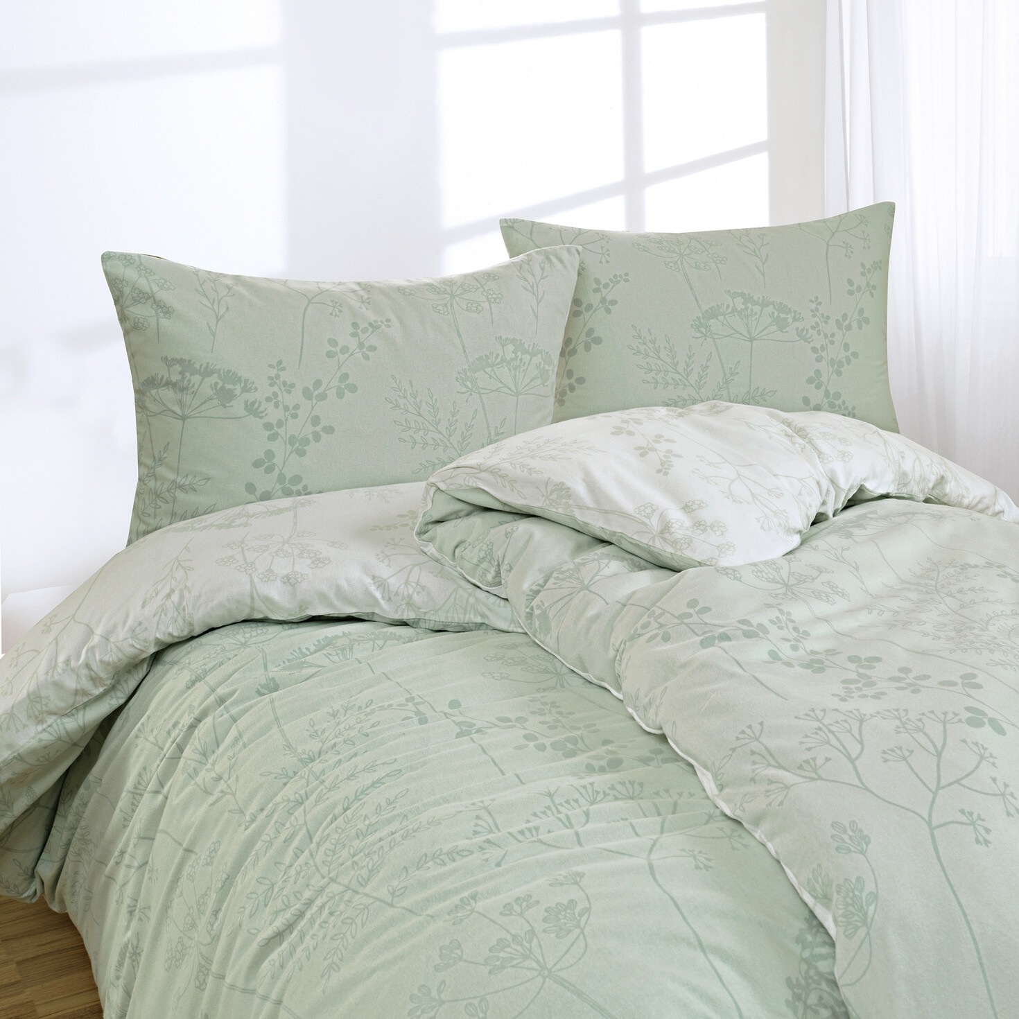 Florella Wendebettwäsche »Isabel, Flausch-Flanell, Baumwolle« 2 Stk. tlg.