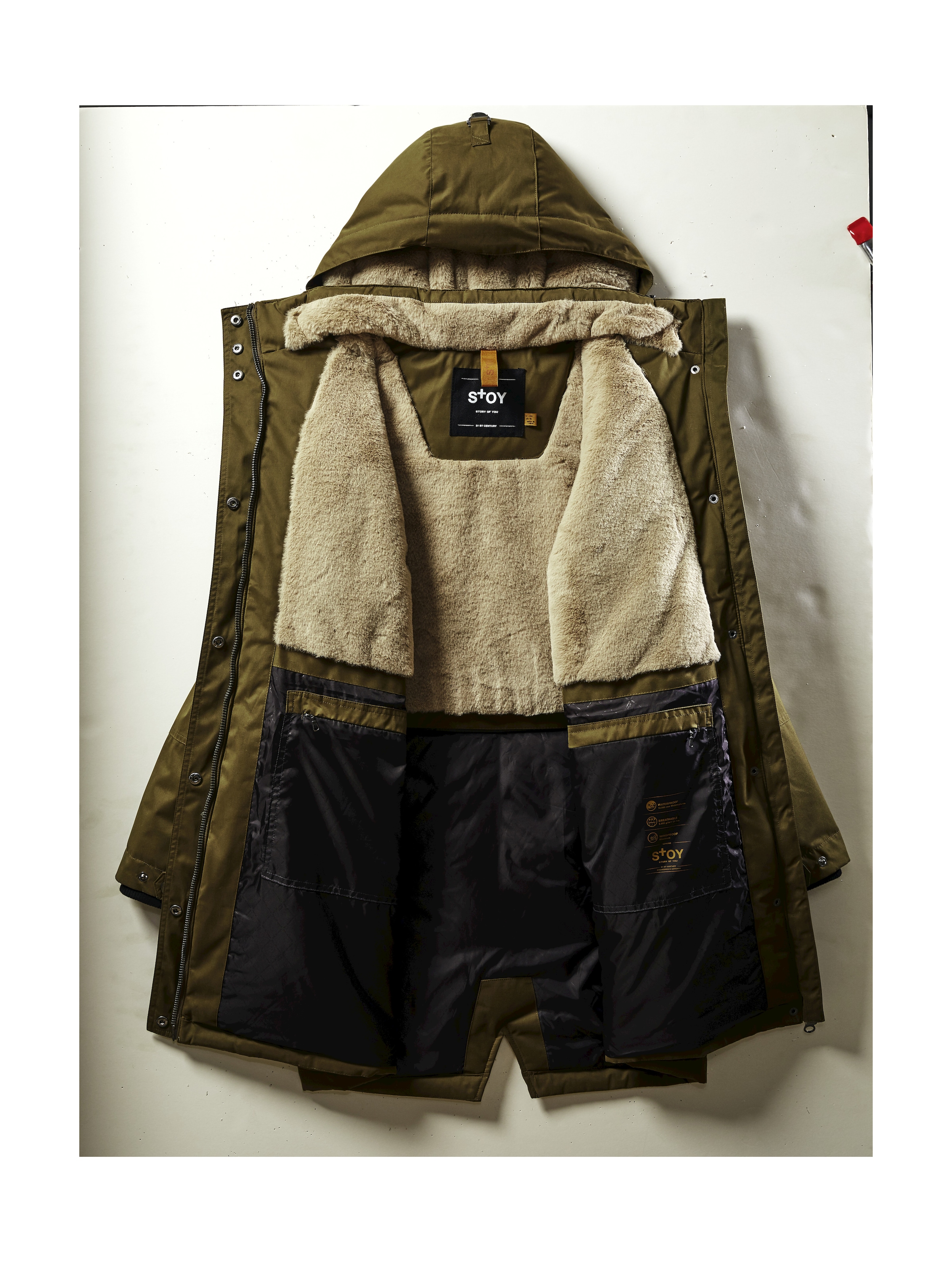STOY Parka »STW 2 WMN PRK«, Wasserdichter, atmungsaktiver Parka mit abnehmbarer Kapuze