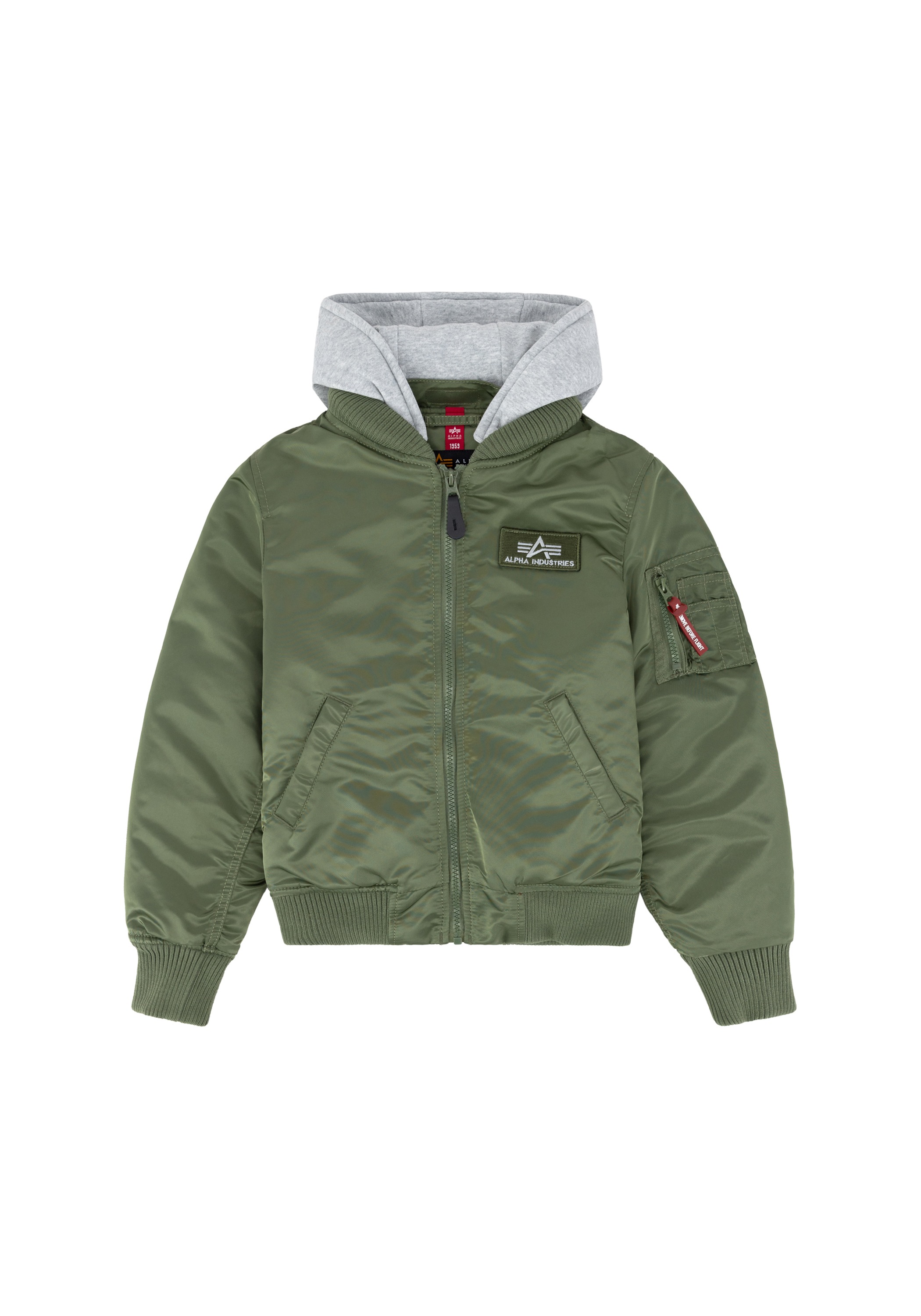 Alpha Industries Bomberjacke »MA-1 Detachable Hood Kids« in grün, Größe 16