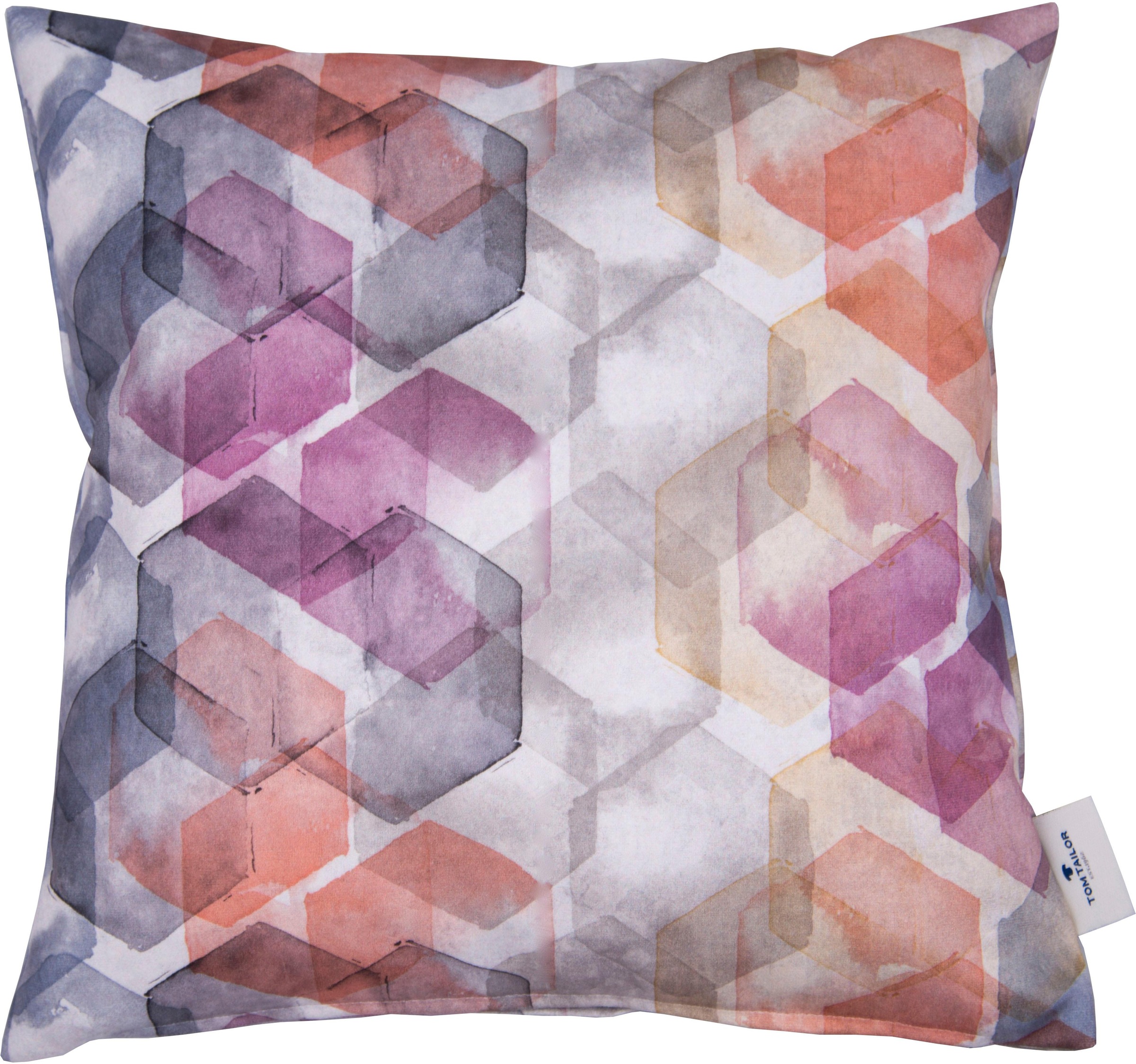 TOM TAILOR Kissenbezug »Overlap Colors«, (1 St.), mit Retro Druck