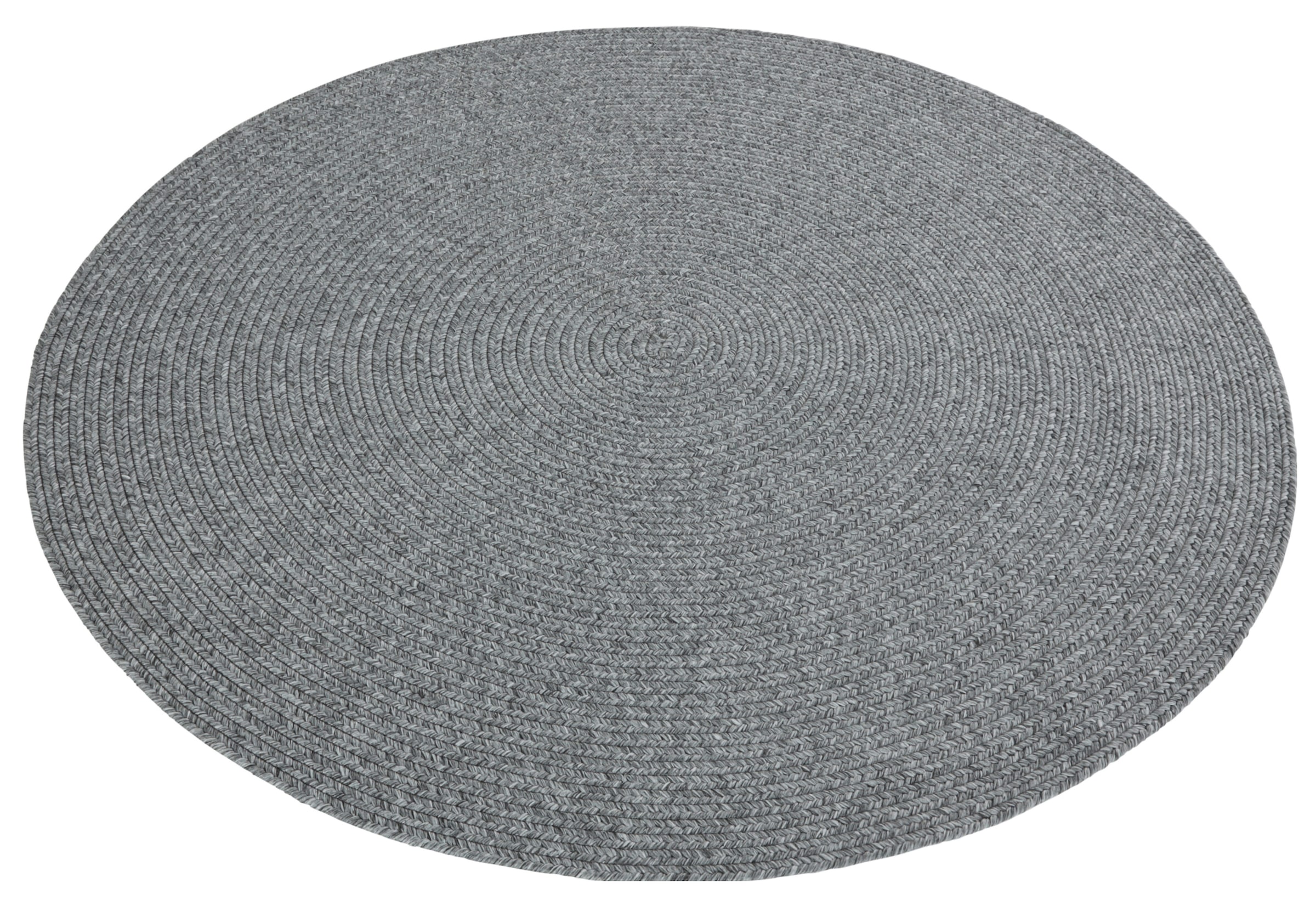 NORTHRUGS Teppich »Trenzado«, rund, 10 mm Höhe, In- & Outdoor, Handmade-Look, Gewebt, Wetterfest, Balkon, Wohnzimmer